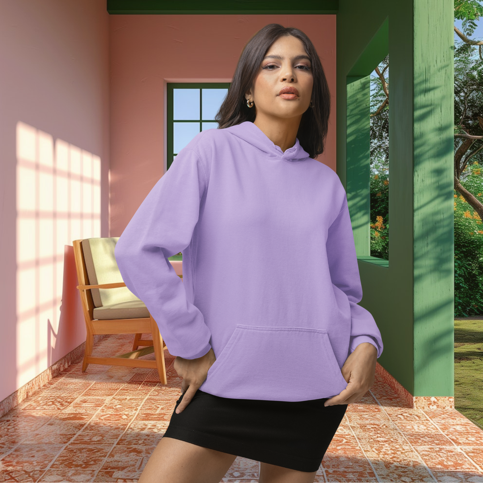 Iris Lavender  hoodie for women 