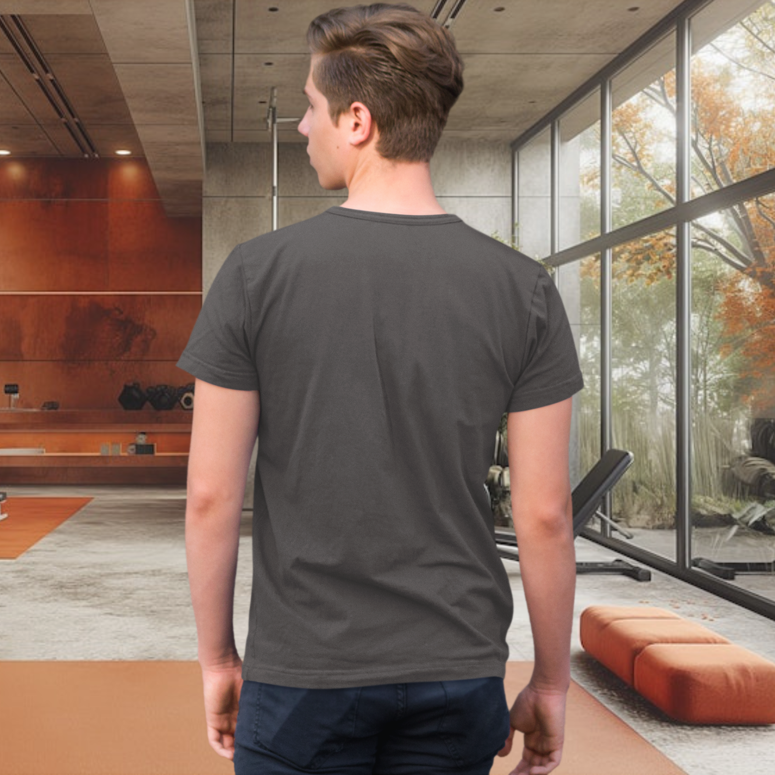 men’s gymming vibe printed crew neck t-shirt comfort fit