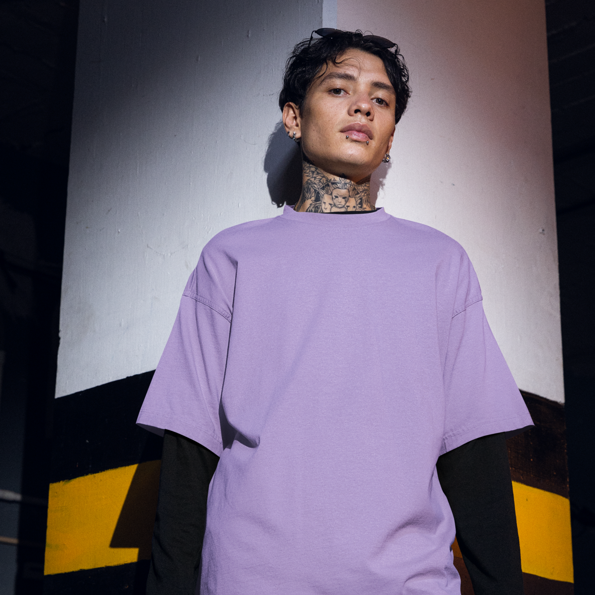 Iris Lavender Oversized T-Shirt for Men