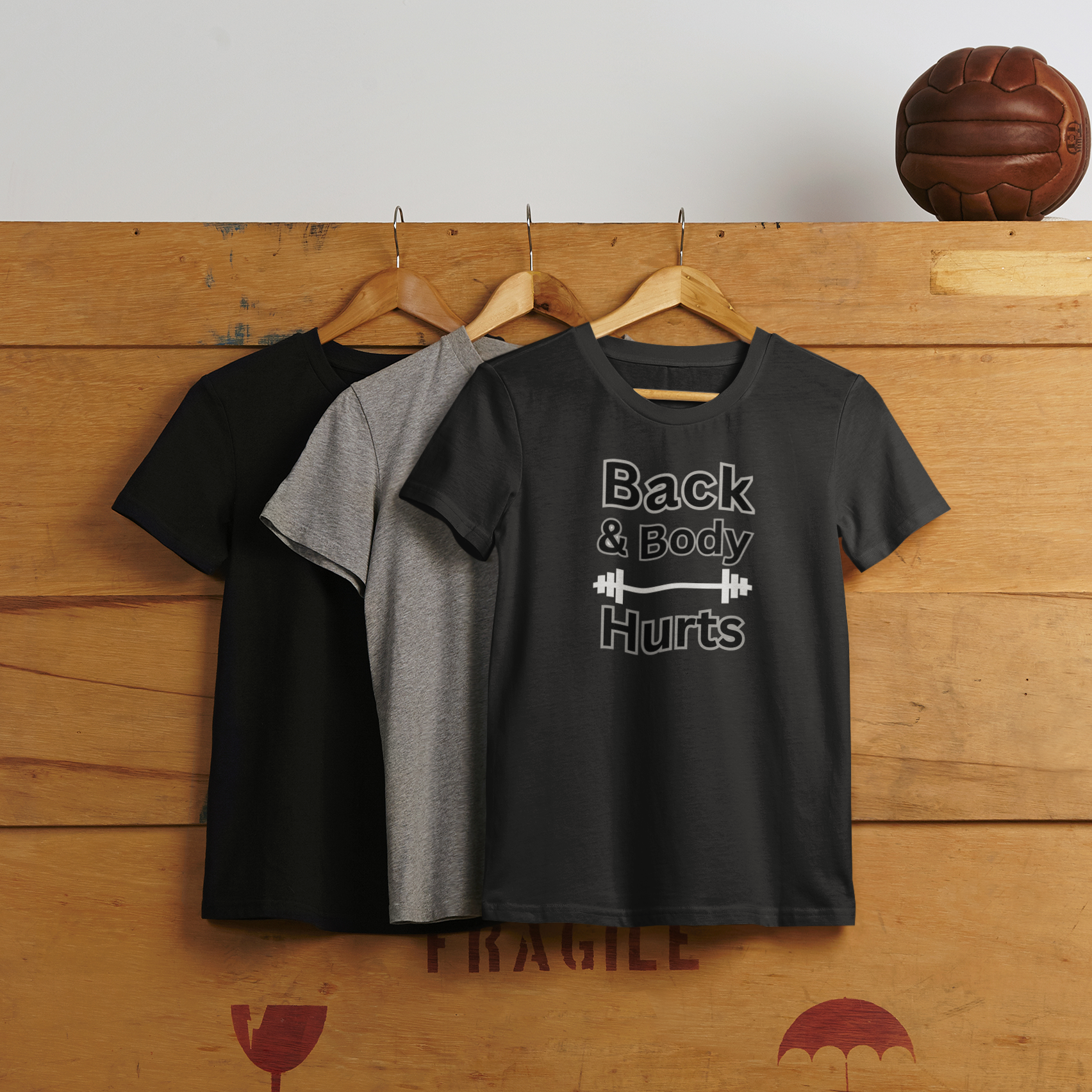 men’s gymming vibe printed crew neck t-shirt bold graphic print