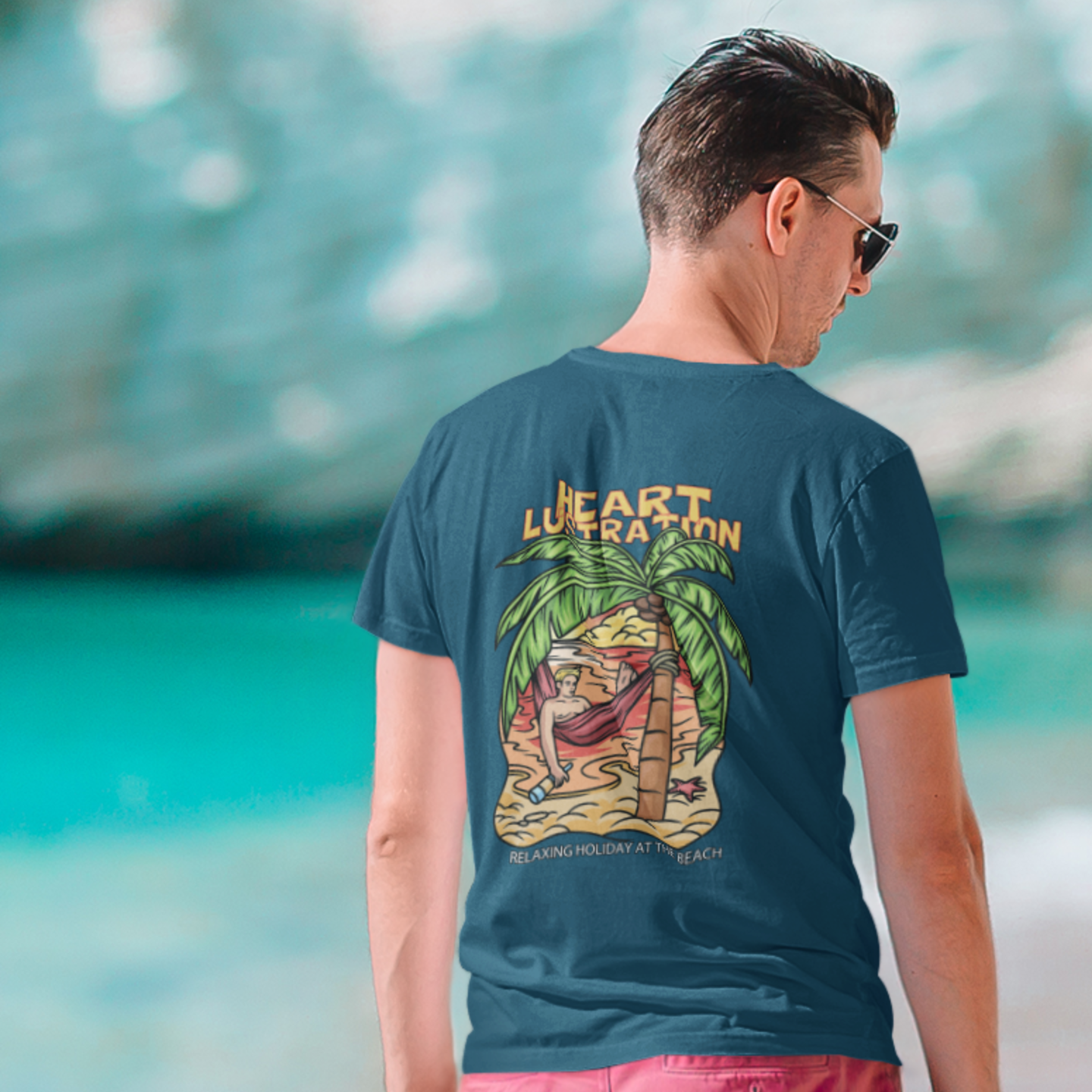 Men back printed round neck half sleeve T-Shirt – Kyloug Fast