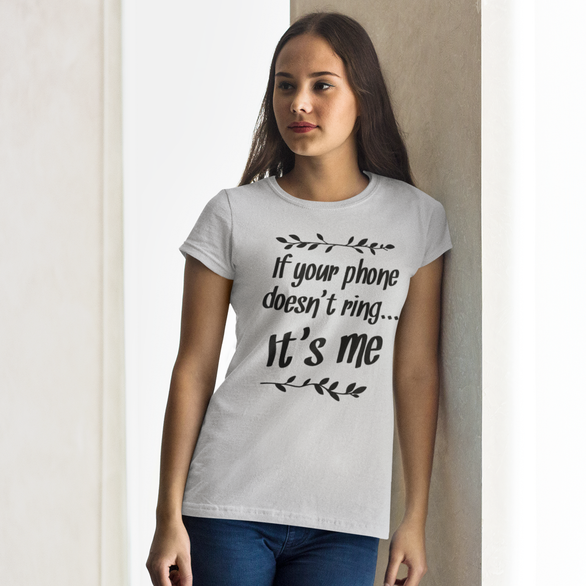 Humor text based Printed Crew Neck T-Shirt for Women