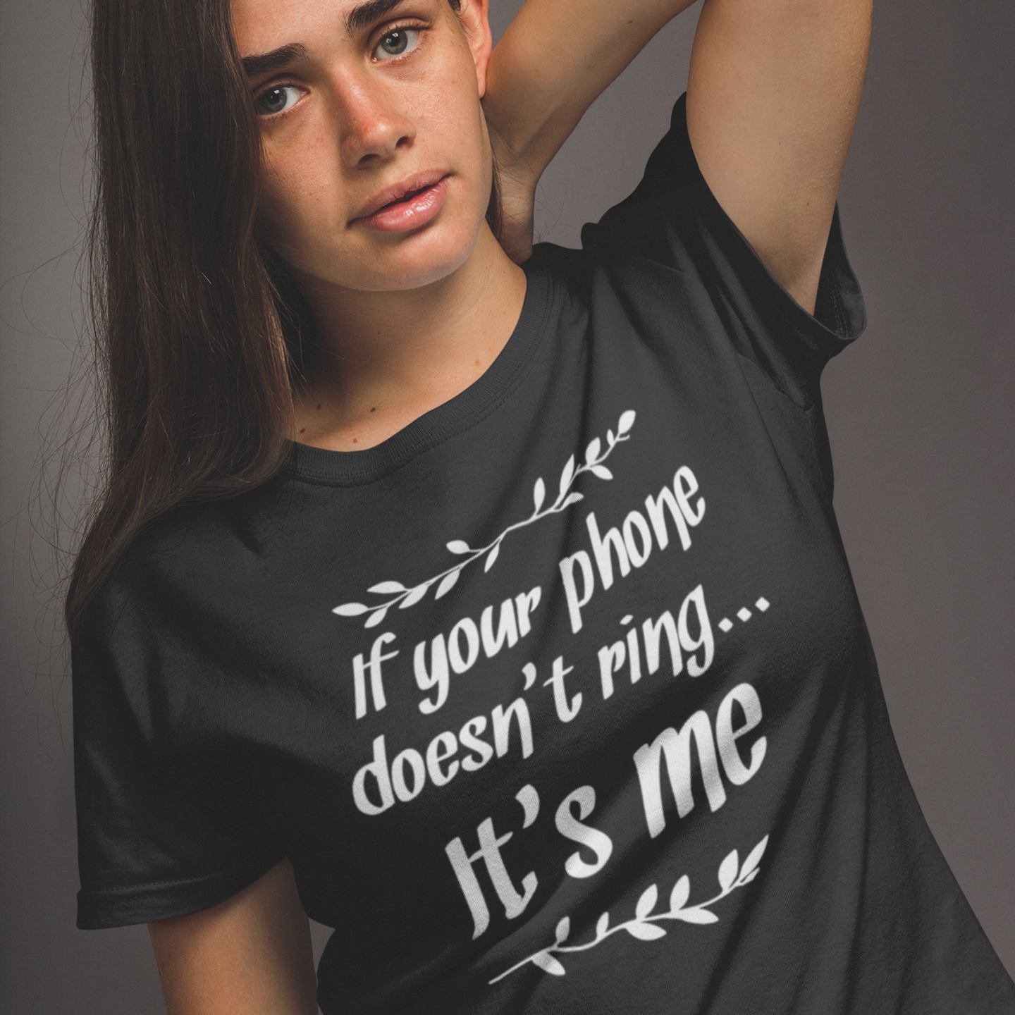 Humor text based Printed Crew Neck T-Shirt for Women