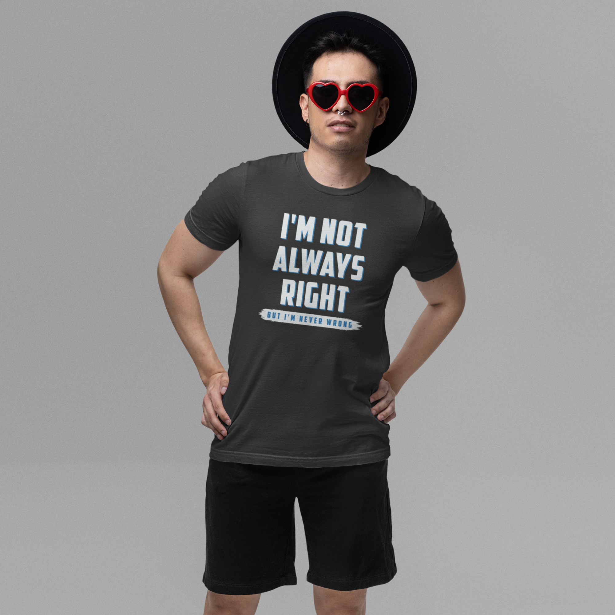 Humorous text printed round neck t-shirt for Men