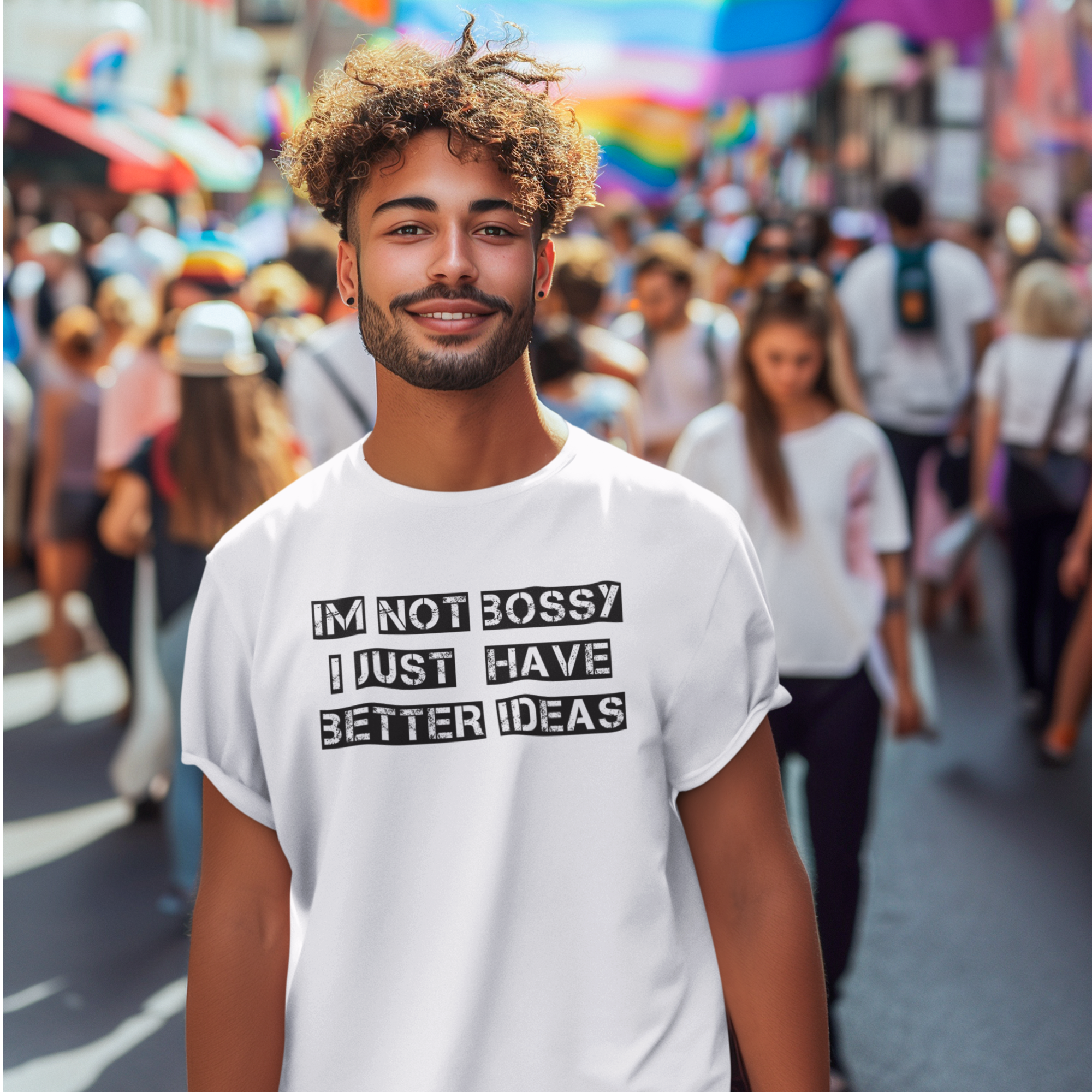 Humorous text printed round neck t-shirt for Men