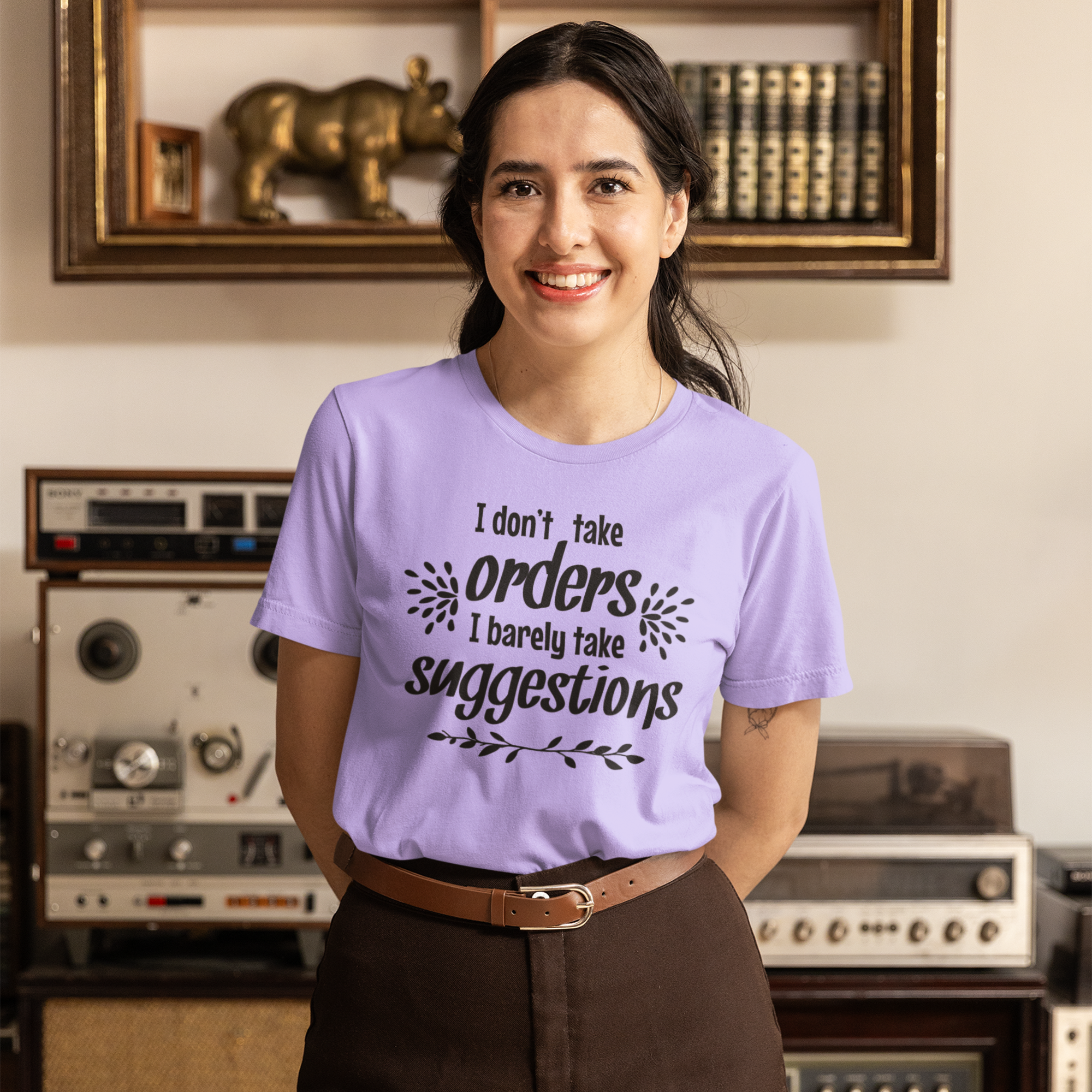 Humor text based Printed Crew Neck T-Shirt for Women