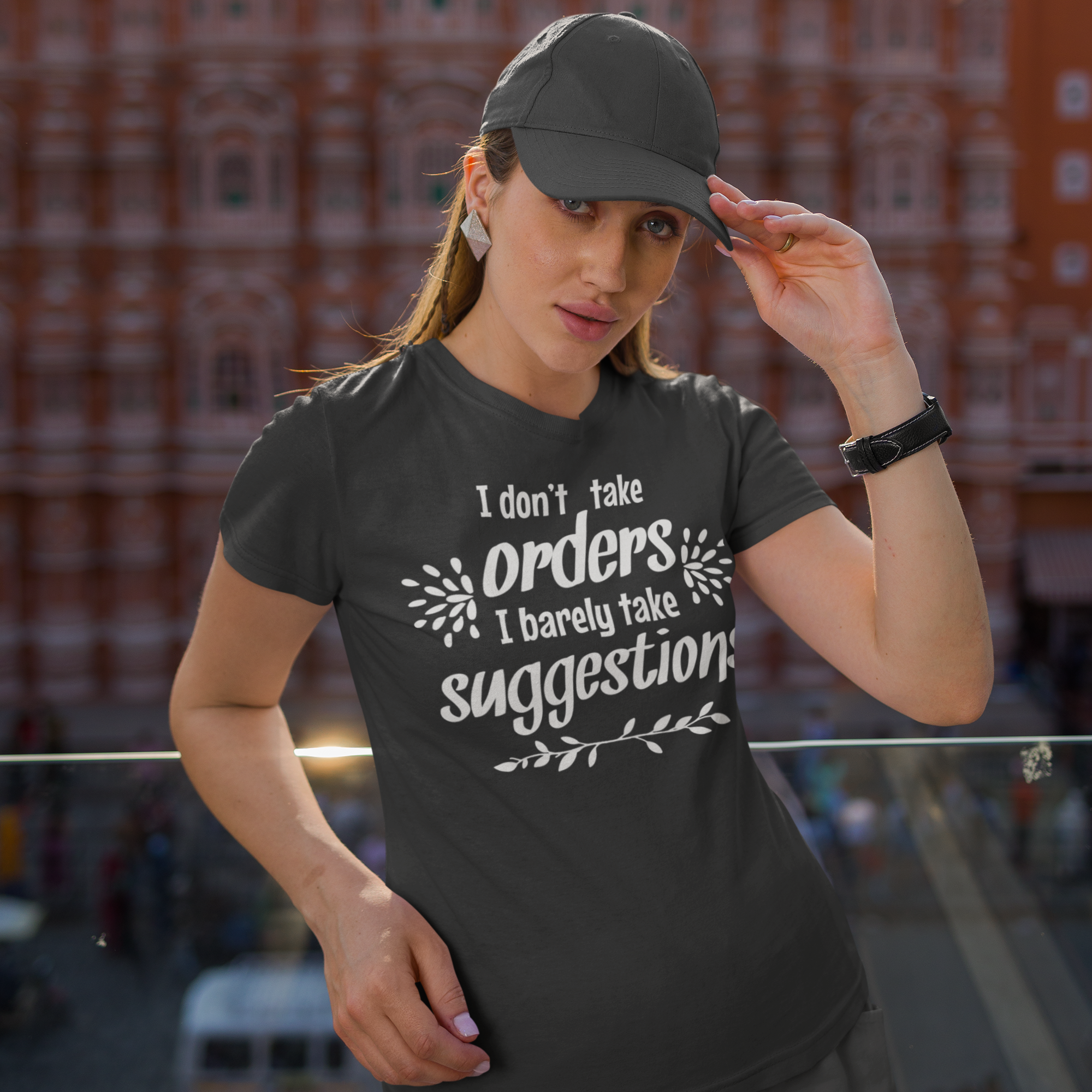 Humor text based Printed Crew Neck T-Shirt for Women