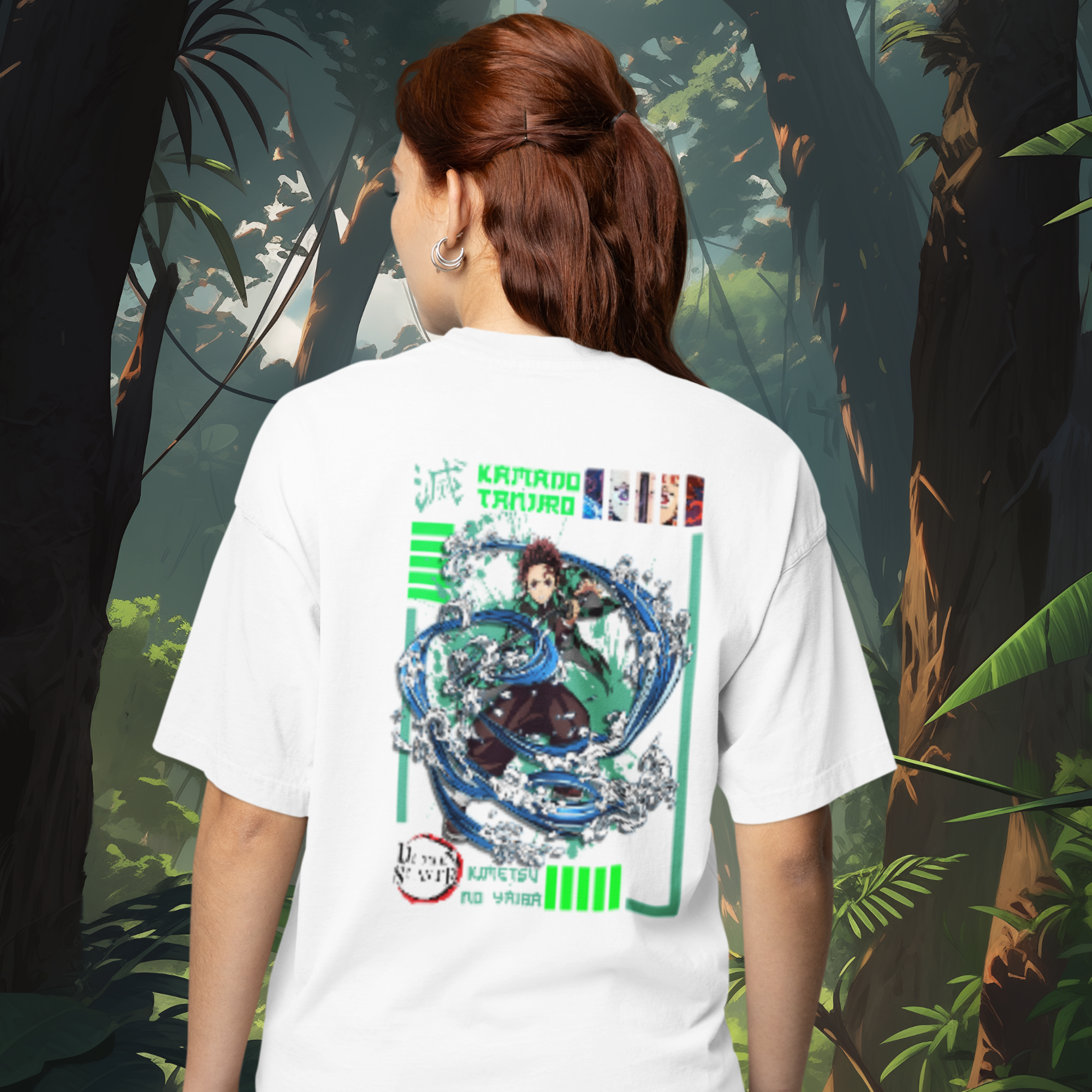 Anime epic printed Oversized Back Print crew neck Tee For Women