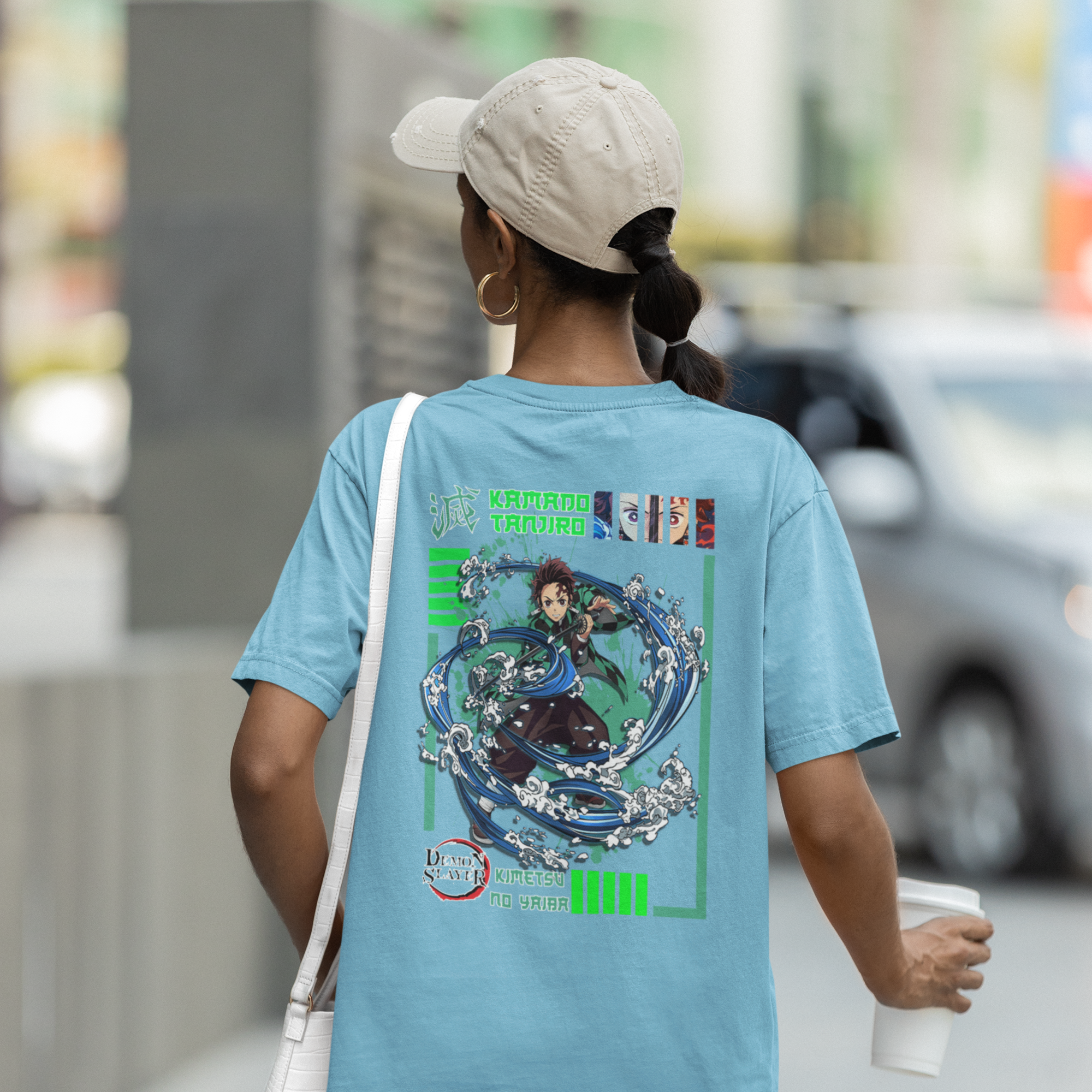 Anime epic printed Oversized Back Print crew neck Tee For Women