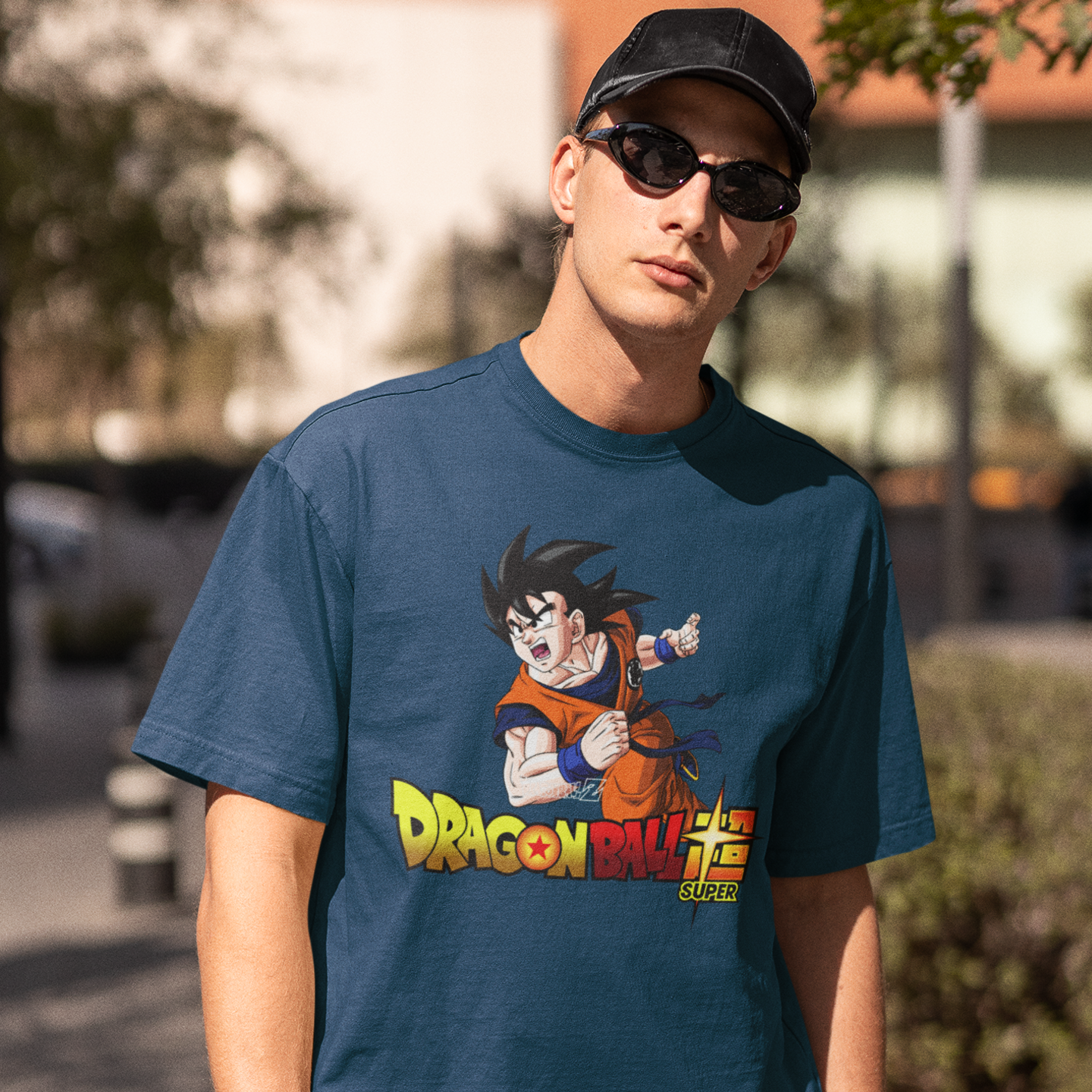 Men King goku dragon ball graphic print oversized Tee