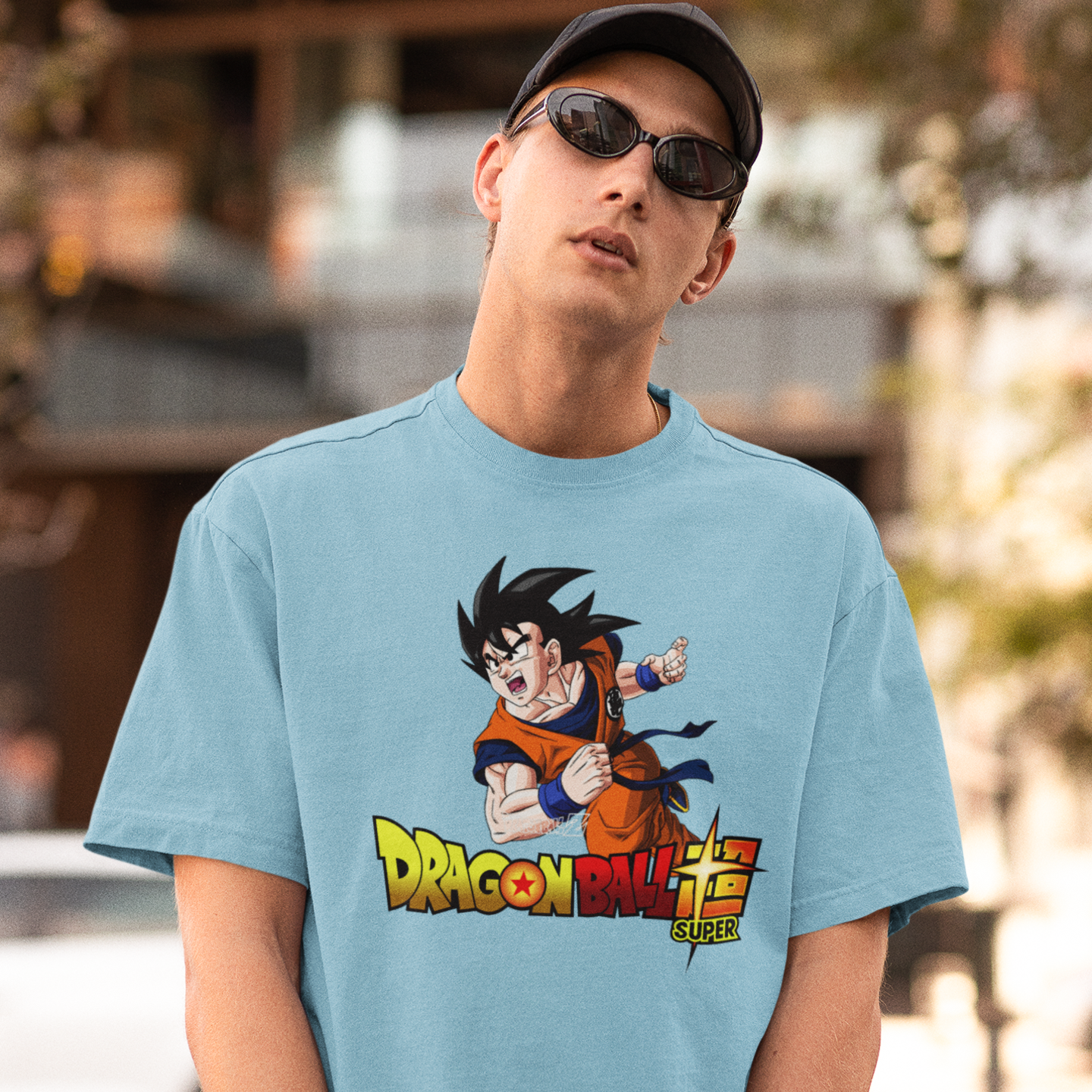 Men King goku dragon ball graphic print oversized Tee