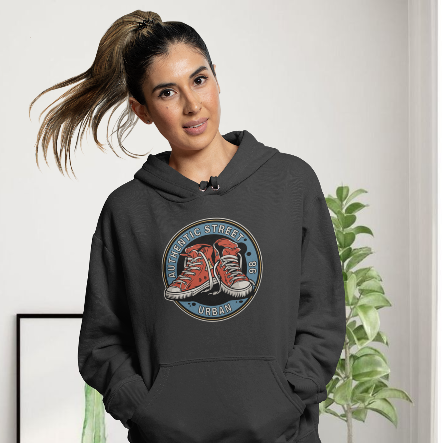women’s hoodie back print monogram 