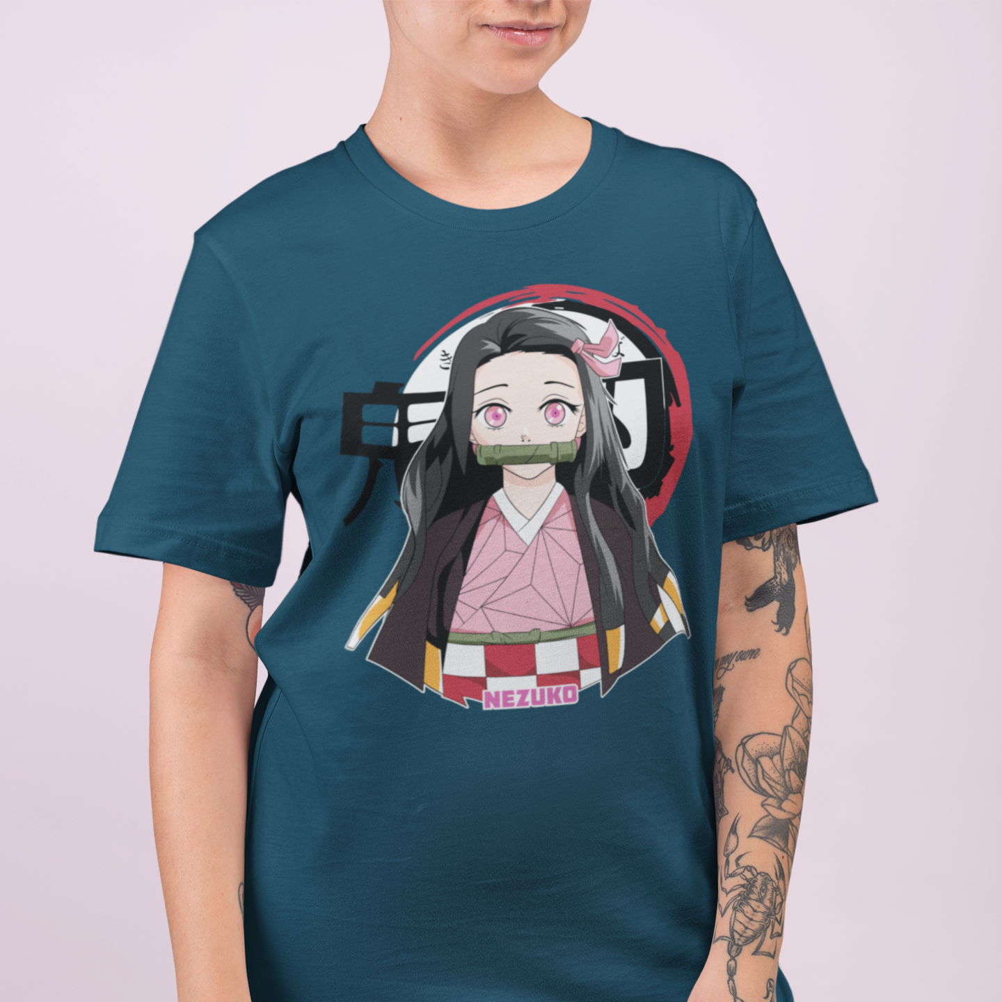 Women Nezuko kamado demon slayer graphic printed oversized Tee