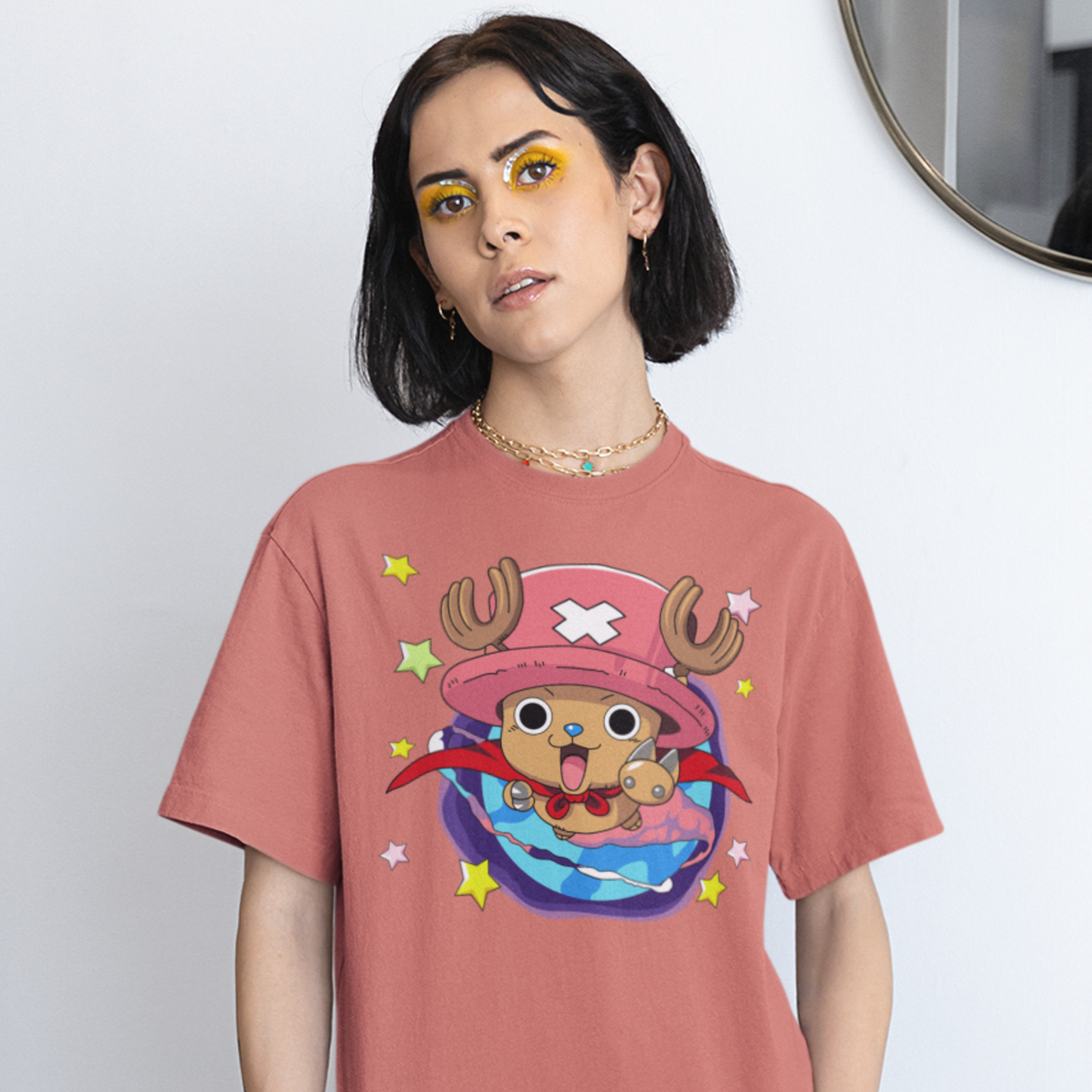 Women tony tony chopper Graphic printed Oversized Tee