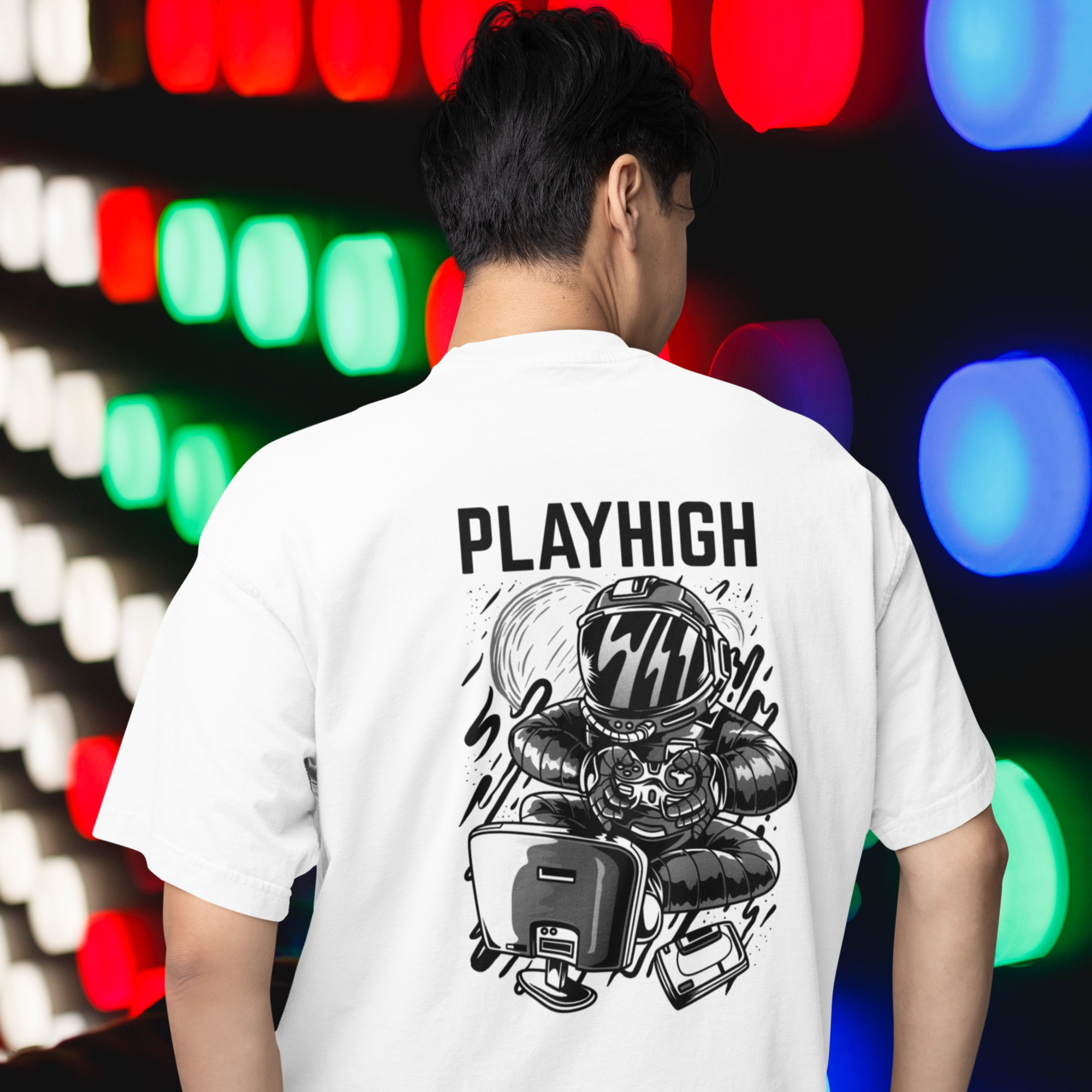 Men's Oversized back printed streetwear T-Shirt