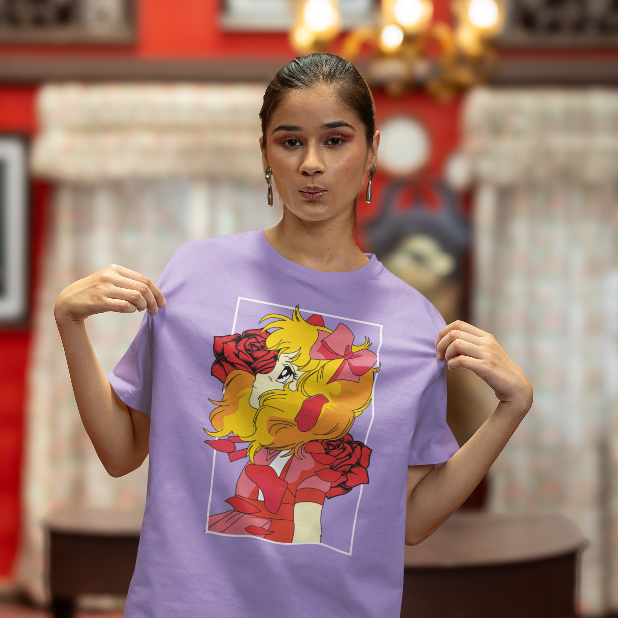 Women Candy Candy graphic printed oversized Tee