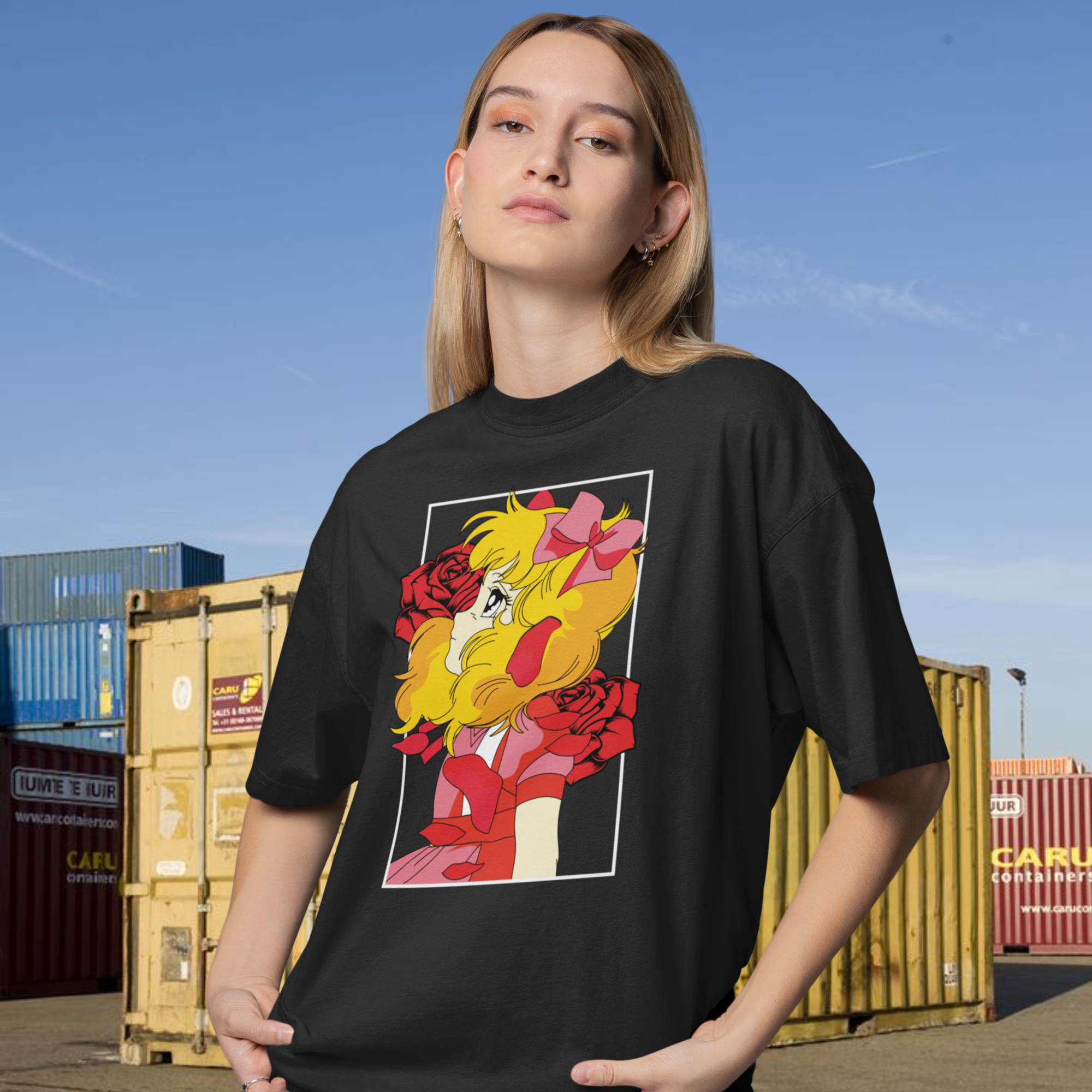 Women Candy Candy graphic printed oversized Tee