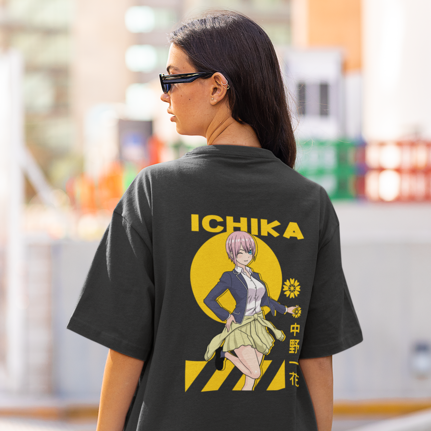 Women Ichika Nakano graphic back printed oversized Tee