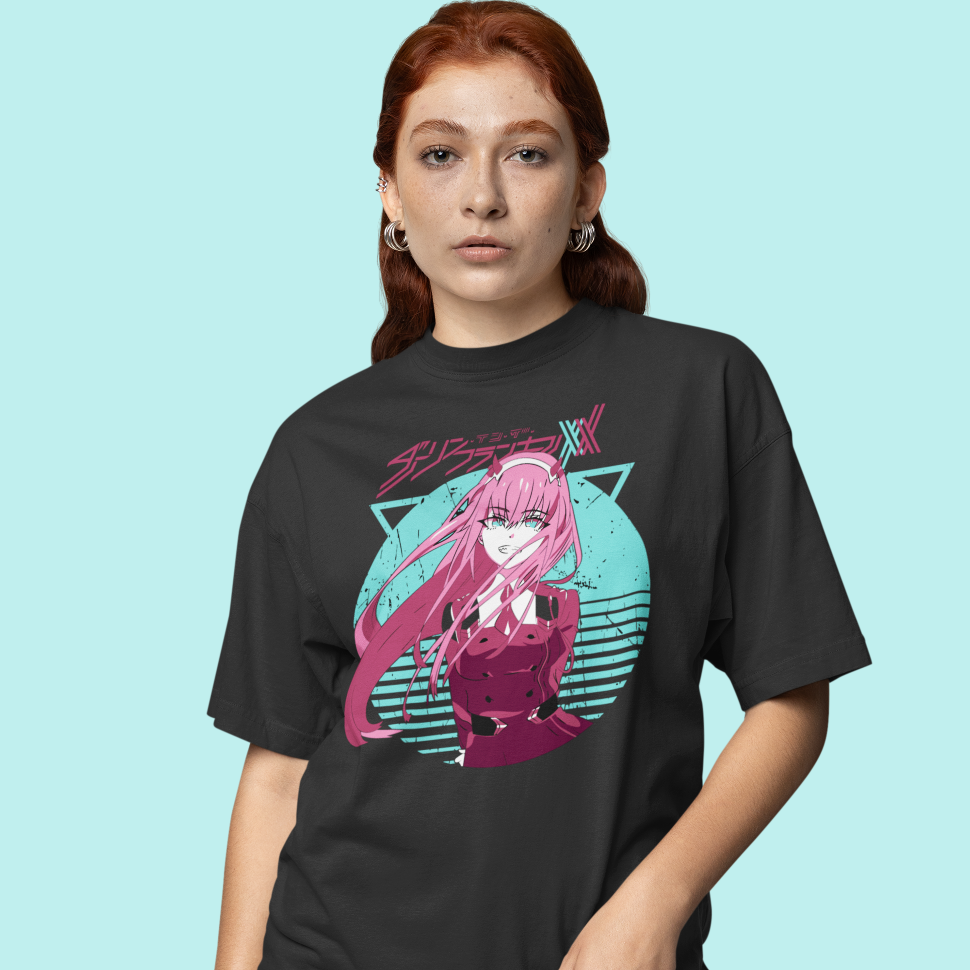 Women Dan machi graphic printed oversized Tee