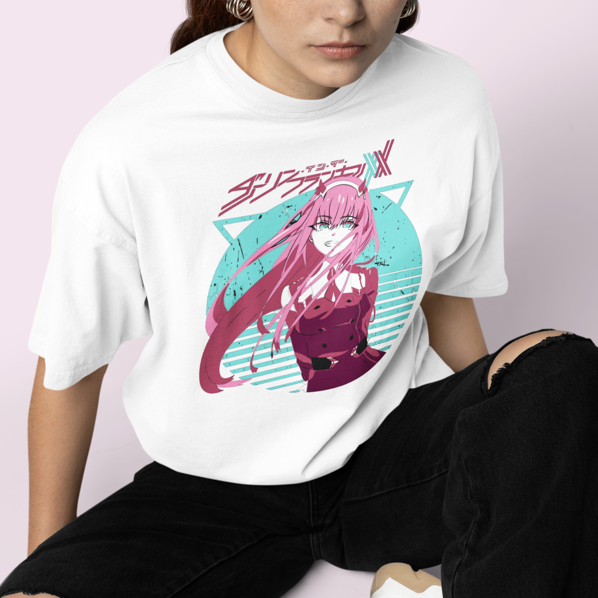 Women Dan machi graphic printed oversized Tee