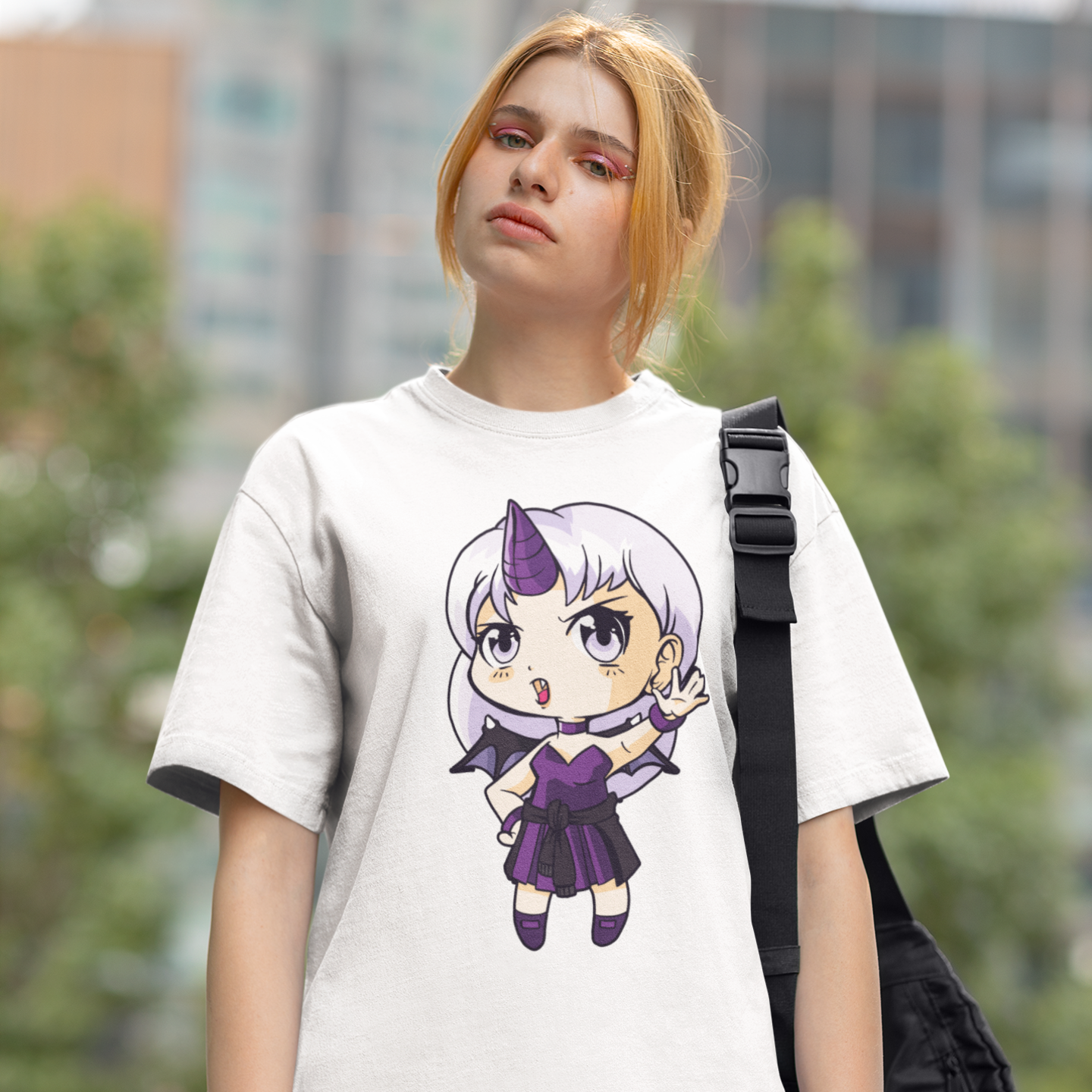 Women funny kawaii graphic printed oversized Tee