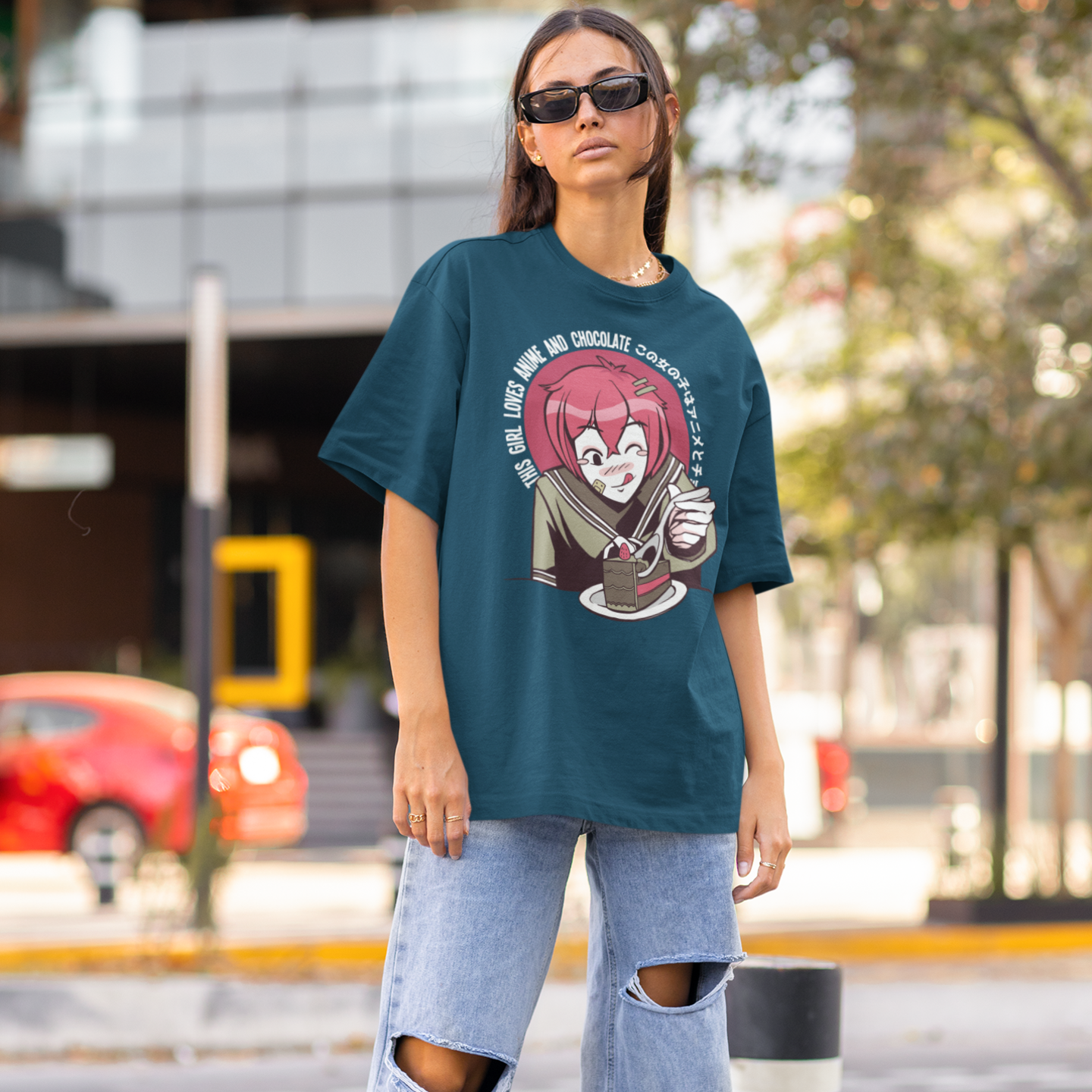 Women Momoe Sawaki graphic printed oversized Tee