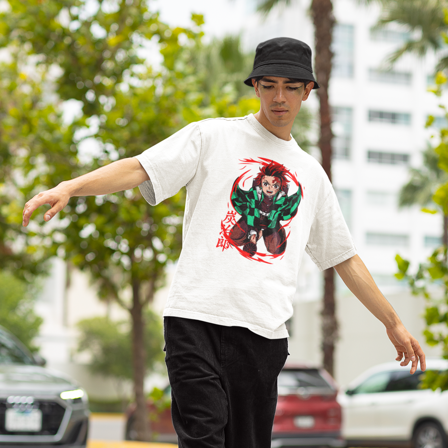 Anime epic printed Oversized crew neck Tee For Men