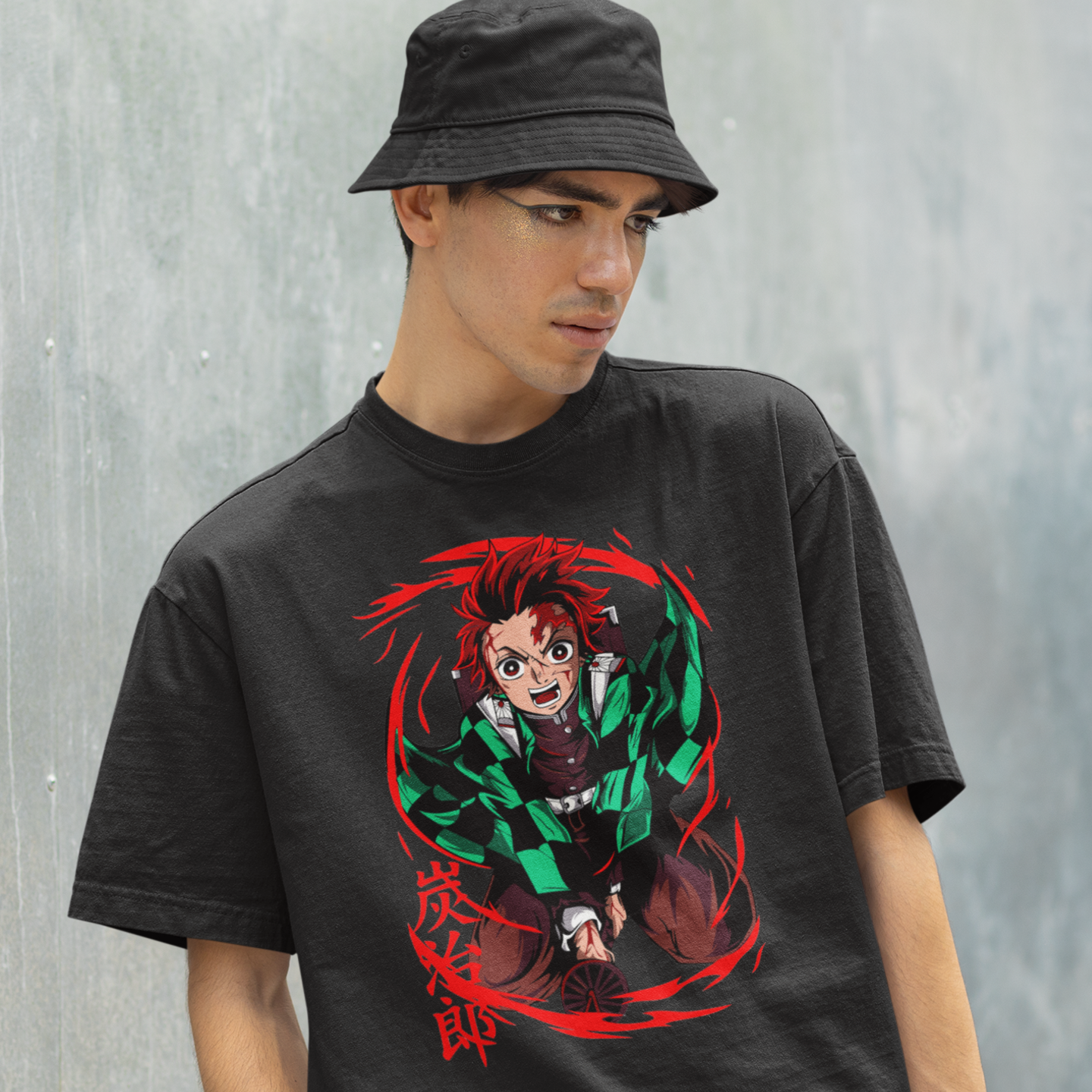 Anime epic printed Oversized crew neck Tee For Men