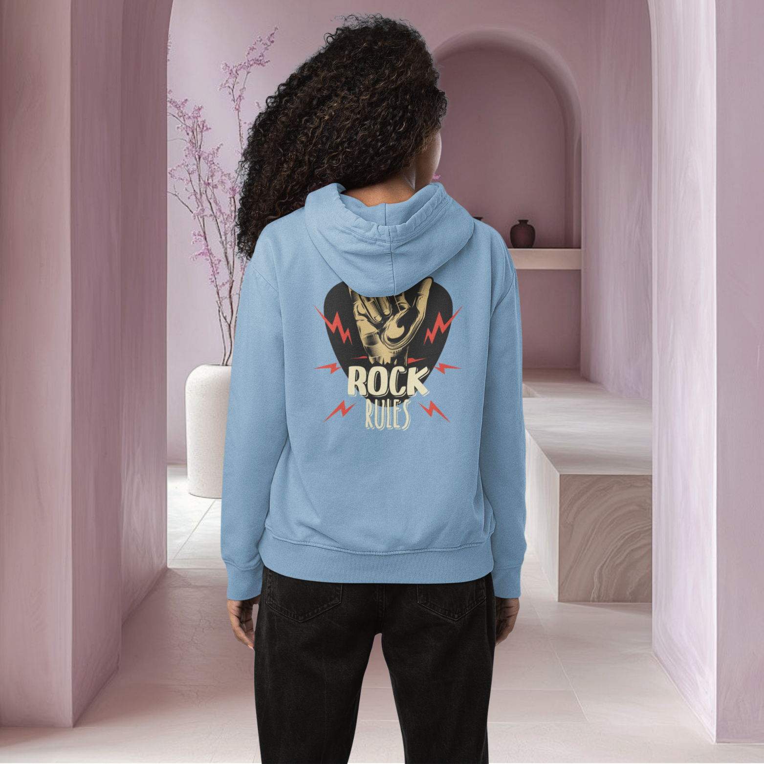 Women classic fit graphic back printed streetwear Hoodie