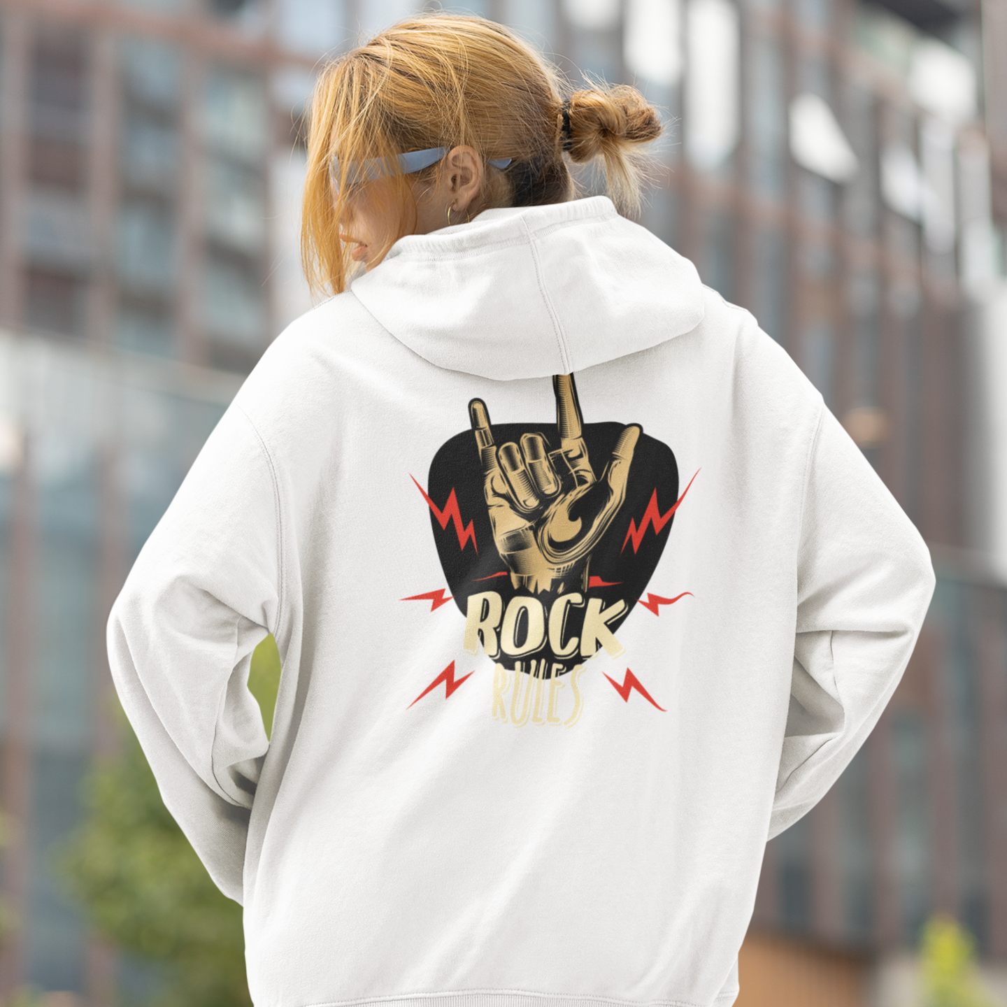 Women classic fit graphic back printed streetwear Hoodie