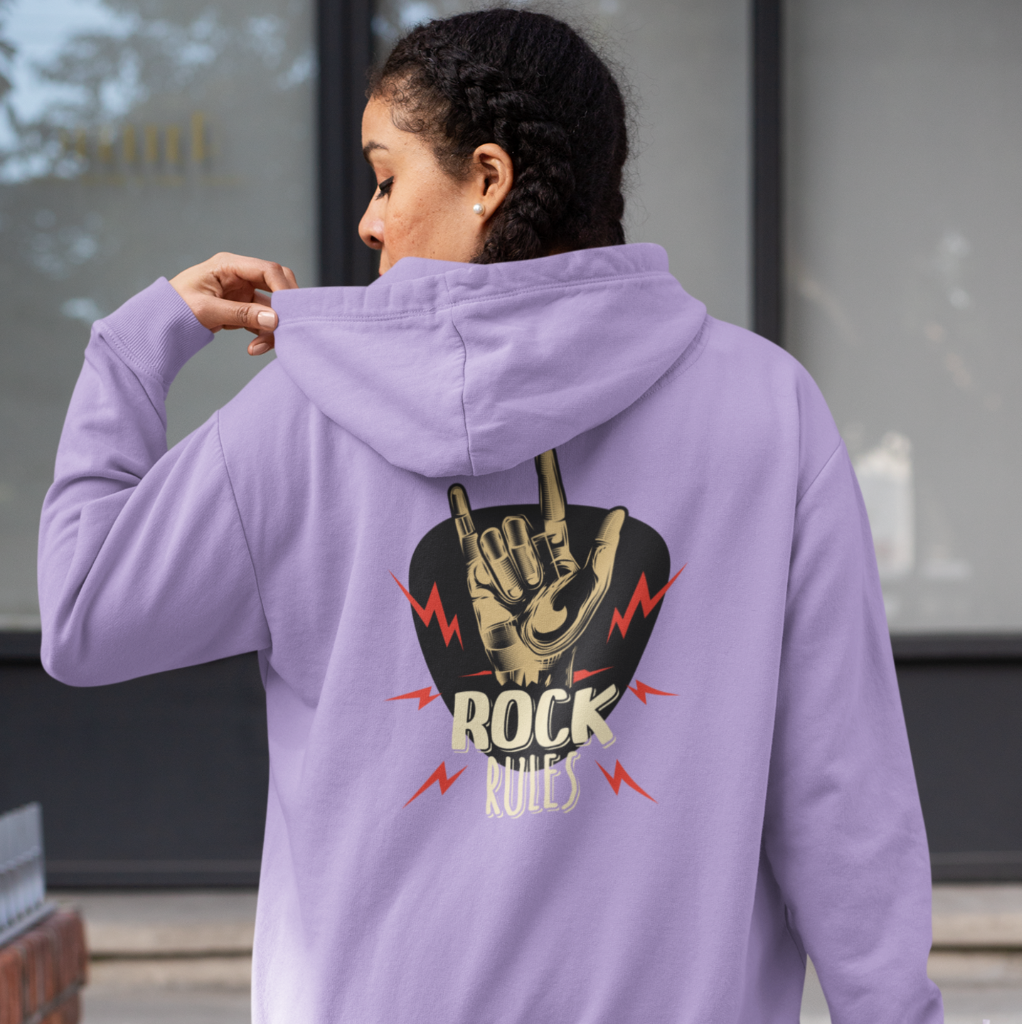 Women classic fit graphic back printed streetwear Hoodie