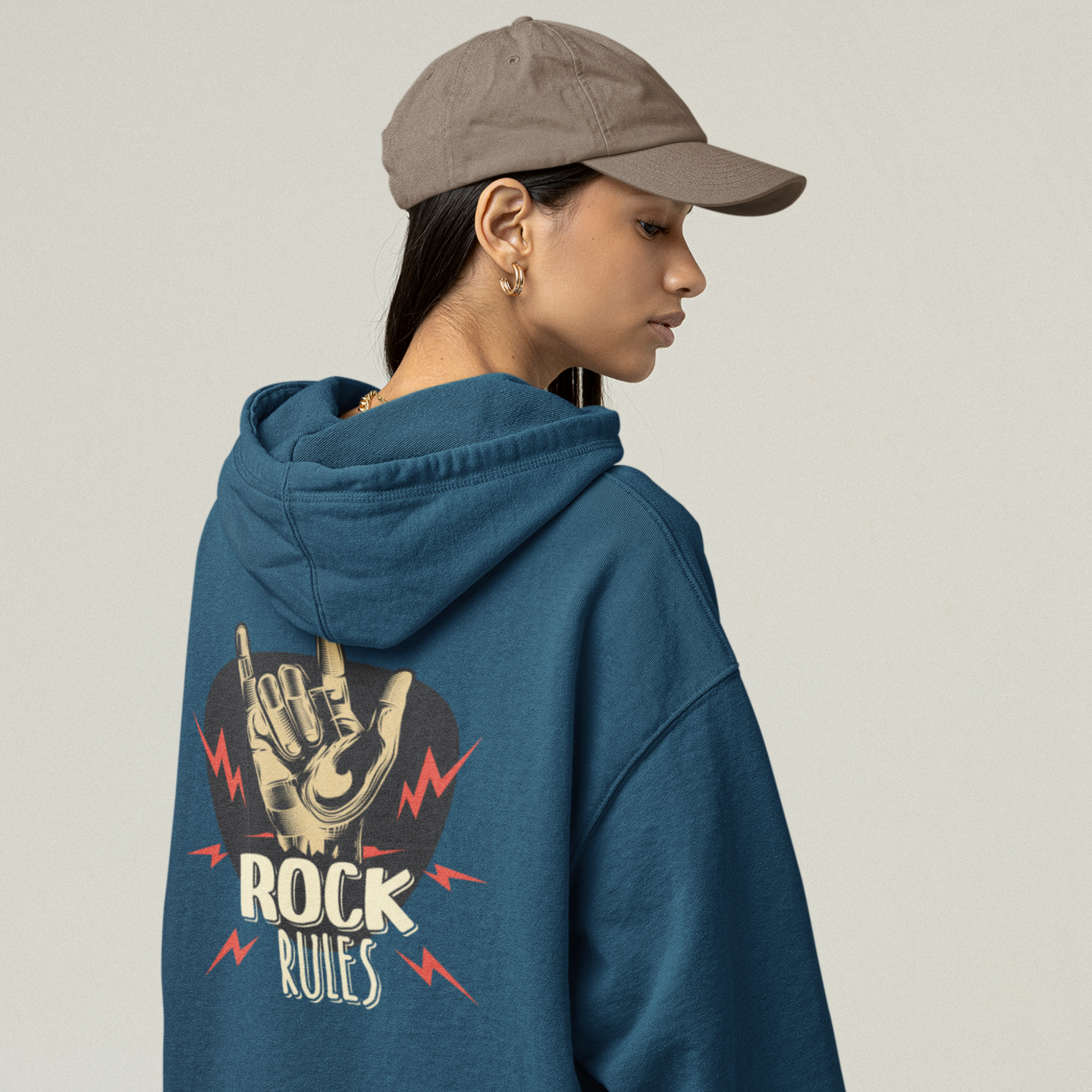 Women classic fit graphic back printed streetwear Hoodie