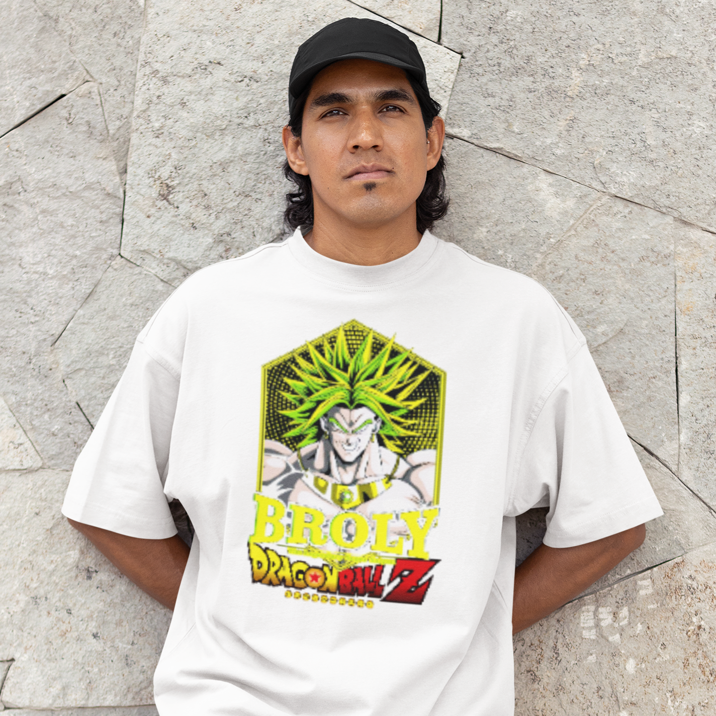 Men Broly dragon ball graphic printed oversized Tee