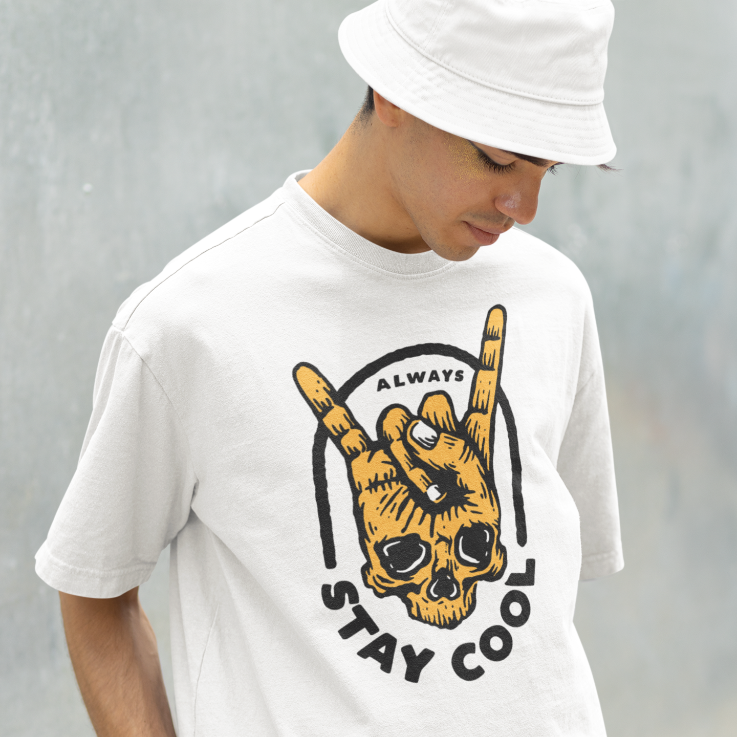 men’s printed streetwear oversized t-shirt