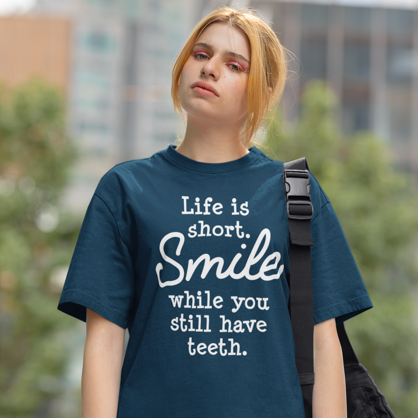 Women motivational text Round neck oversized T-Shirt