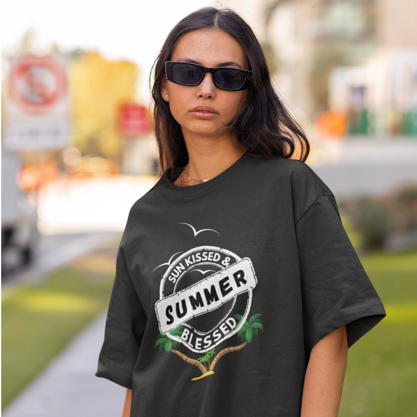 Women summer special printed round neck oversized T-Shirt