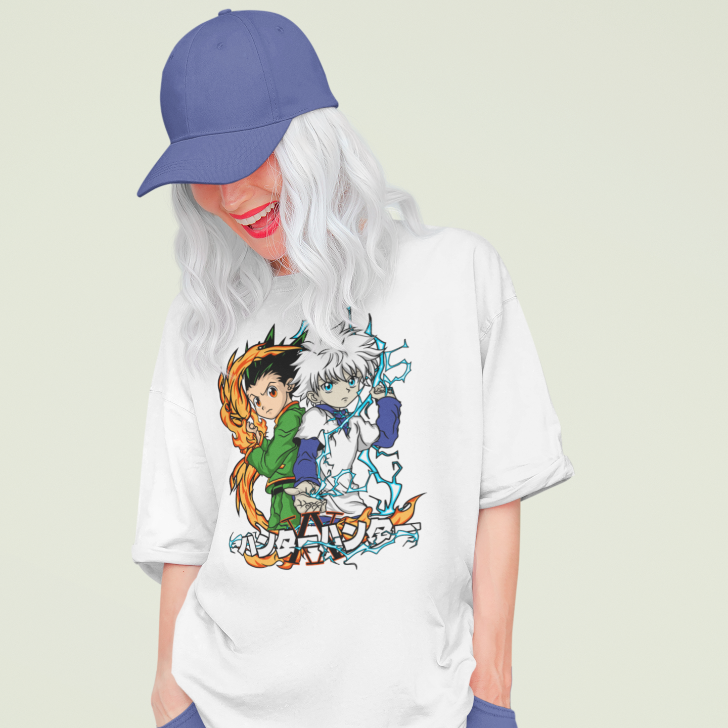 Anime epic printed Oversized crew neck Tee For Women