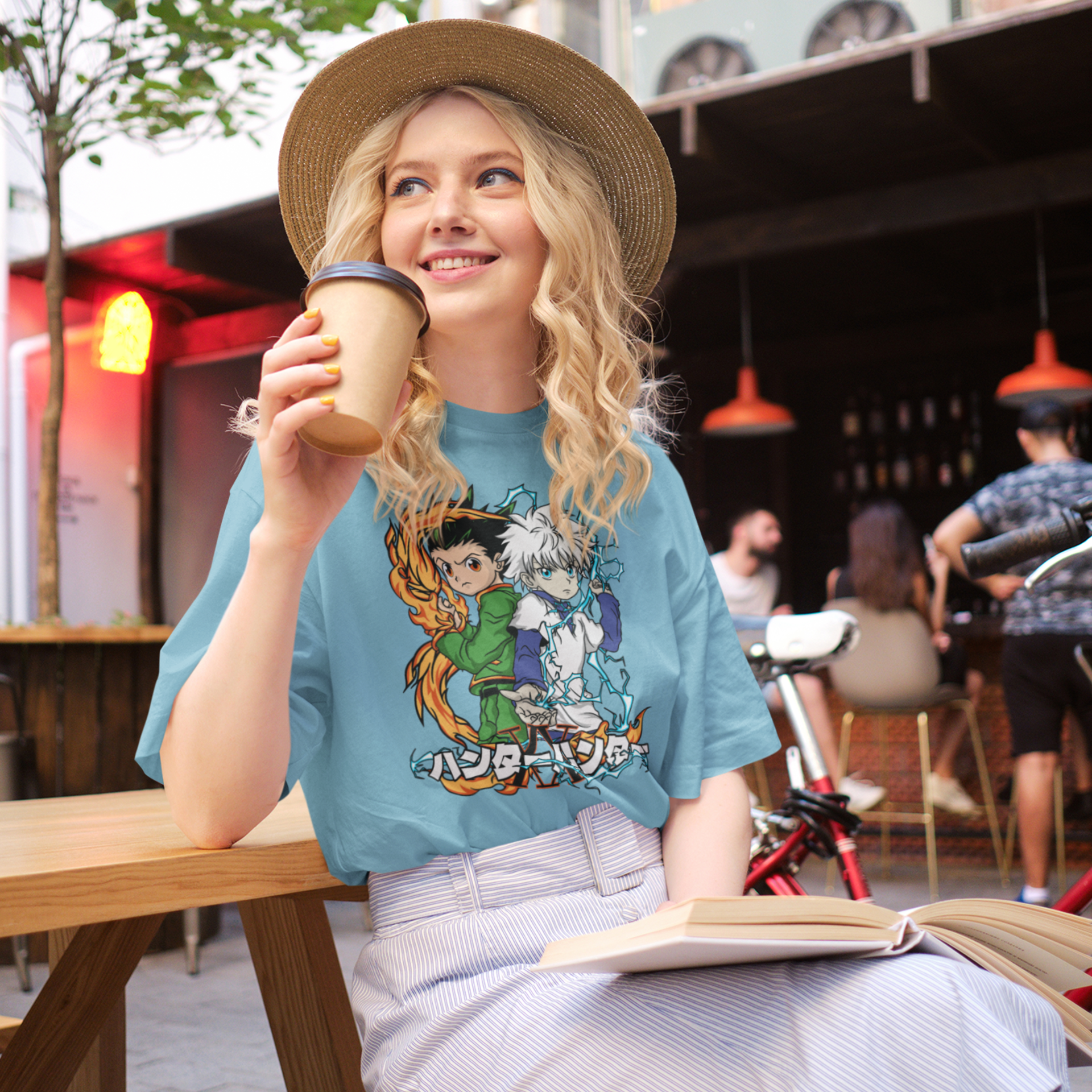 Anime epic printed Oversized crew neck Tee For Women