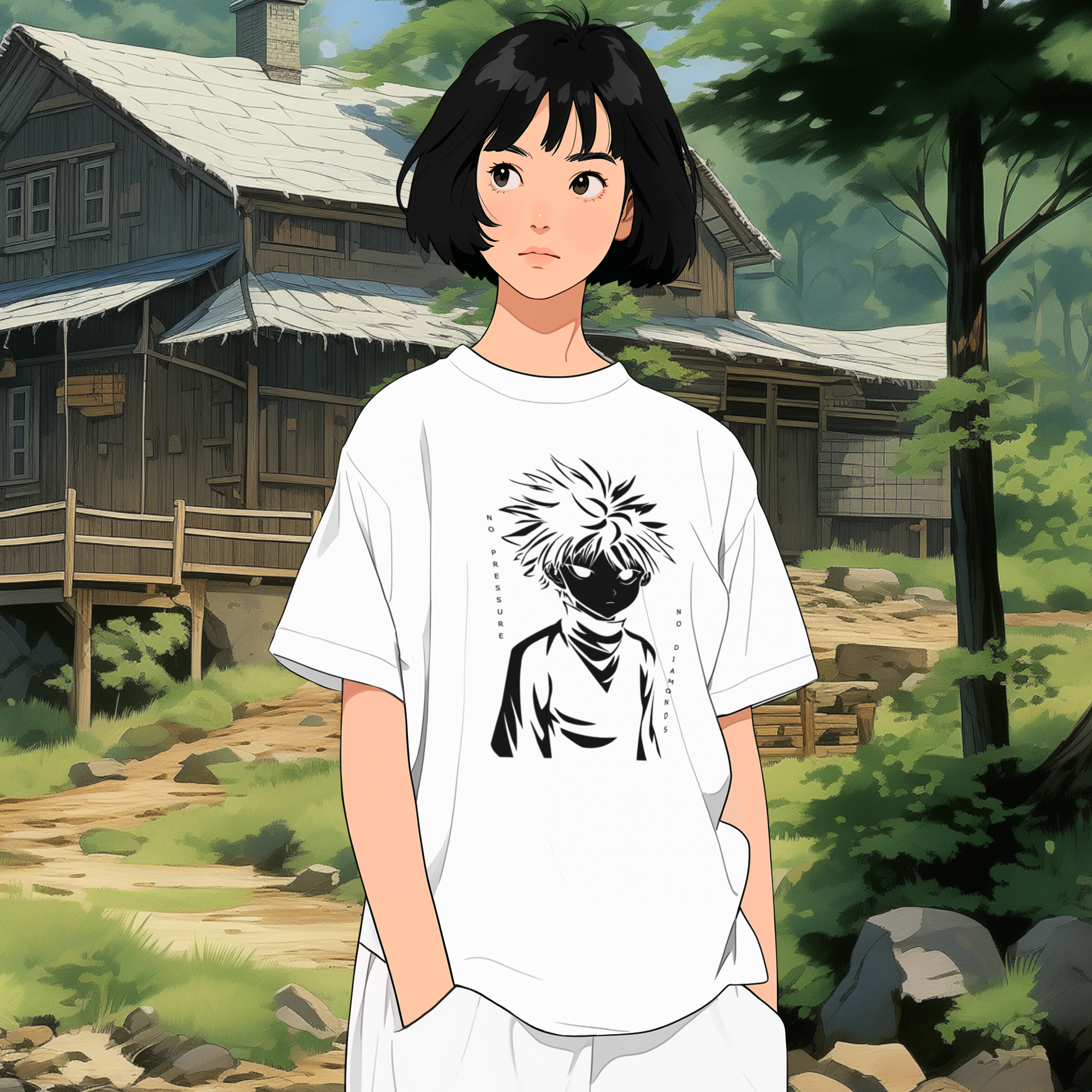 Anime epic printed Oversized crew neck Tee For Women