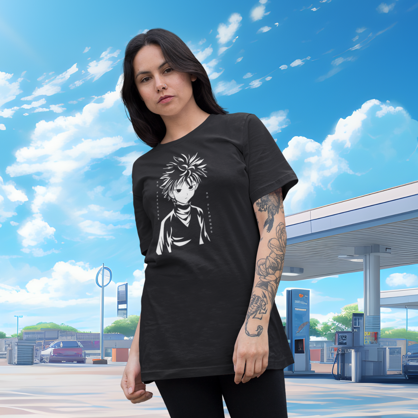 Anime epic printed Oversized crew neck Tee For Women