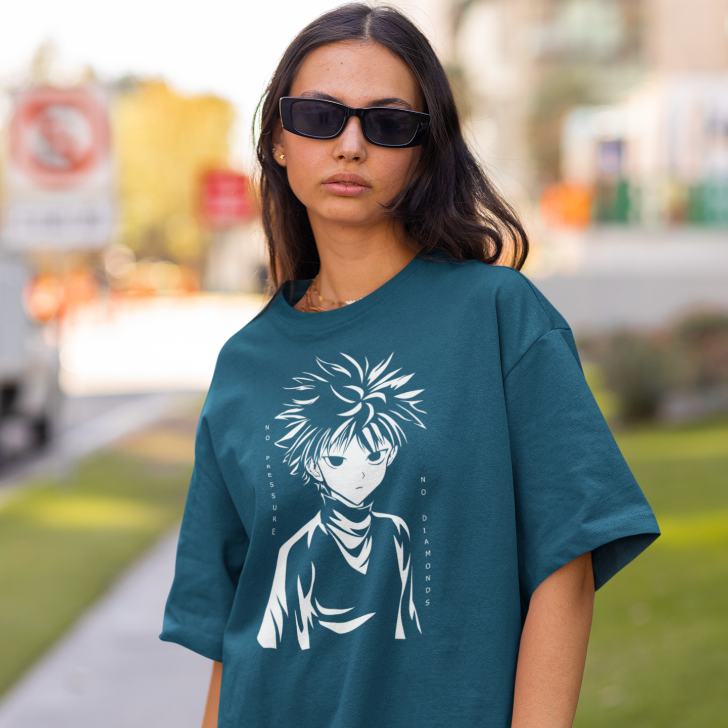 Anime epic printed Oversized crew neck Tee For Women