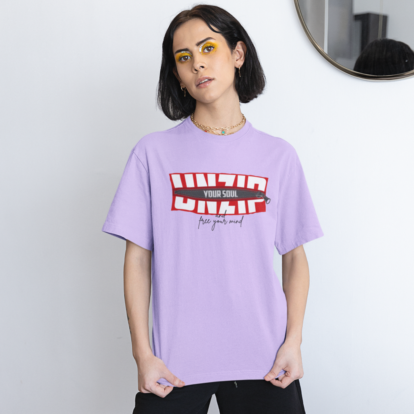 Women printed oversized round neck streetwear T-Shirt