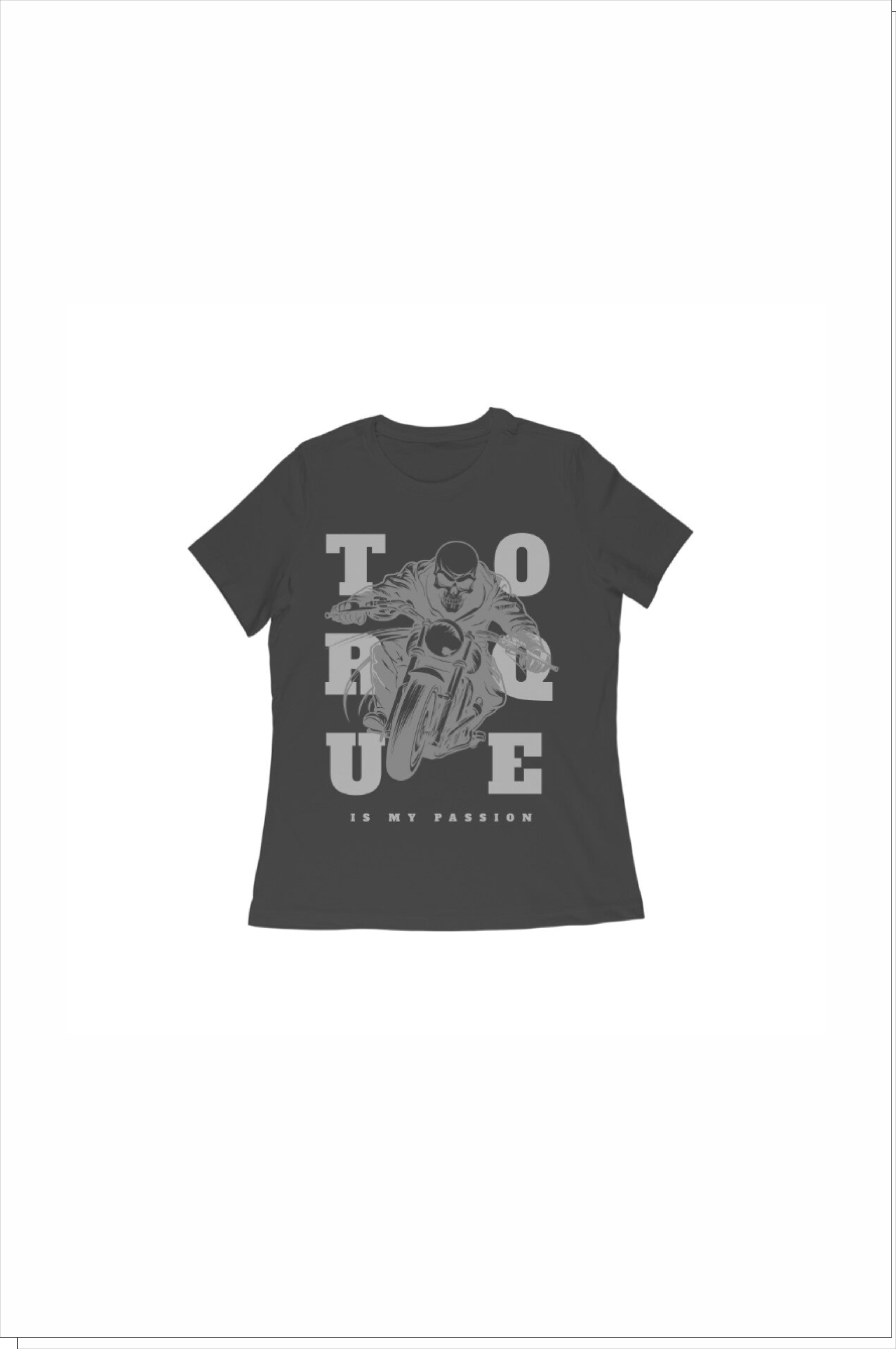 Black t-shirt with graphic design for women