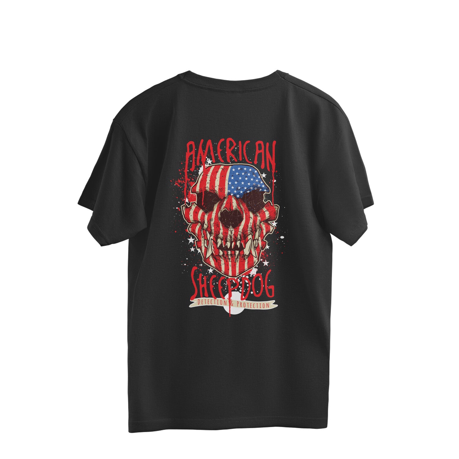 Casual Oversized Back Printed Cotton T-Shirt