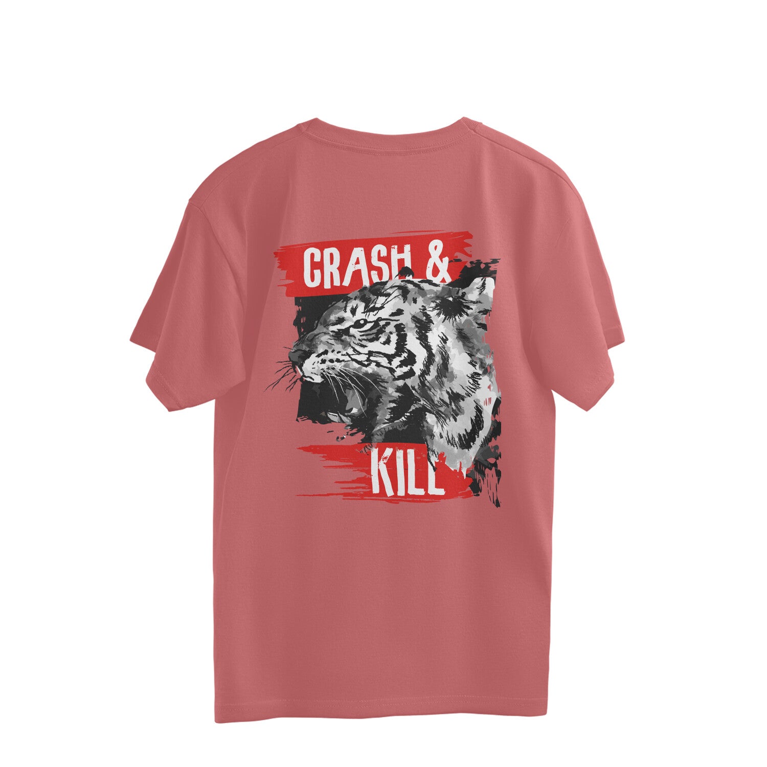 Cotton Oversized T-Shirt with Graphic Back for Men