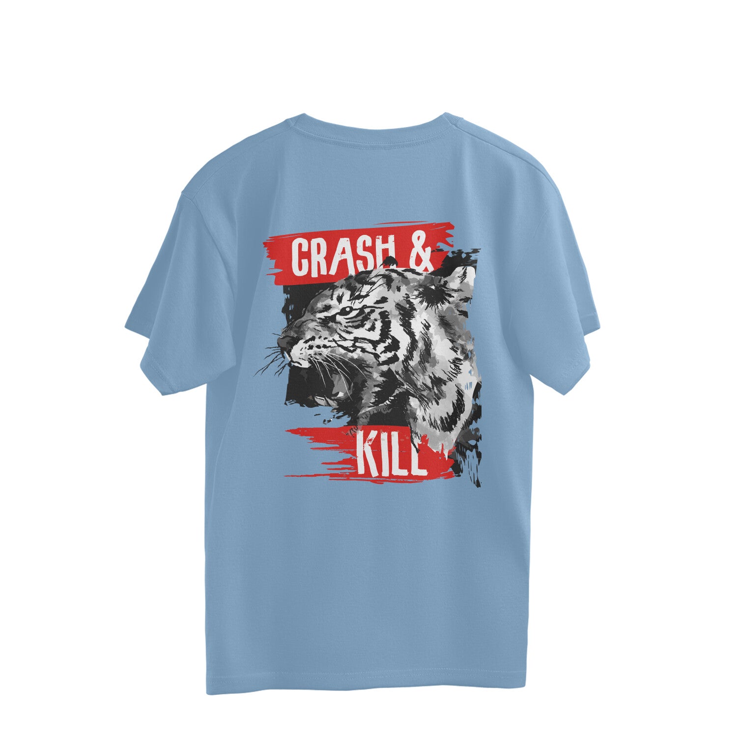 Casual Men’s Cotton Tee with Printed Back