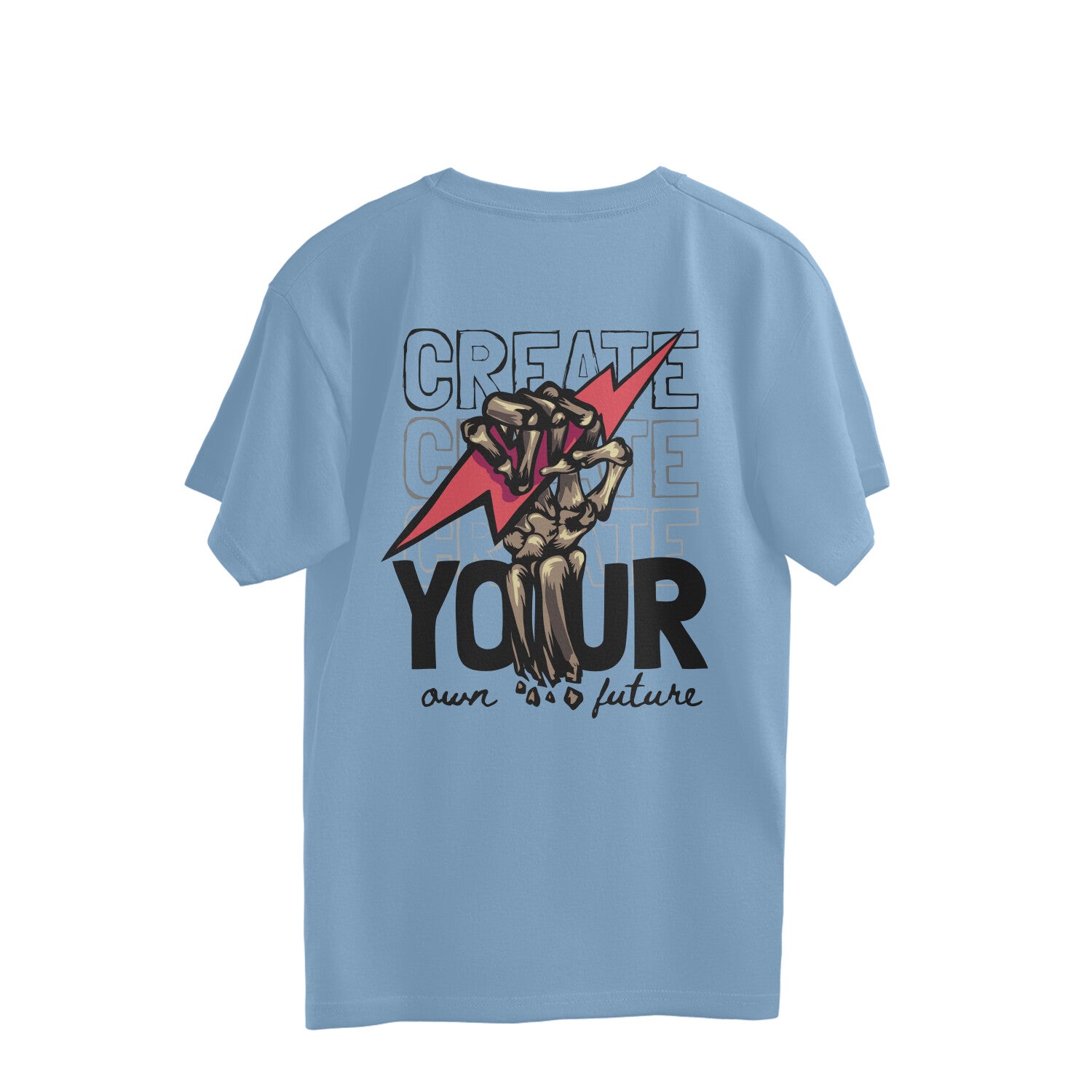 Men’s casual white t-shirt with printed back