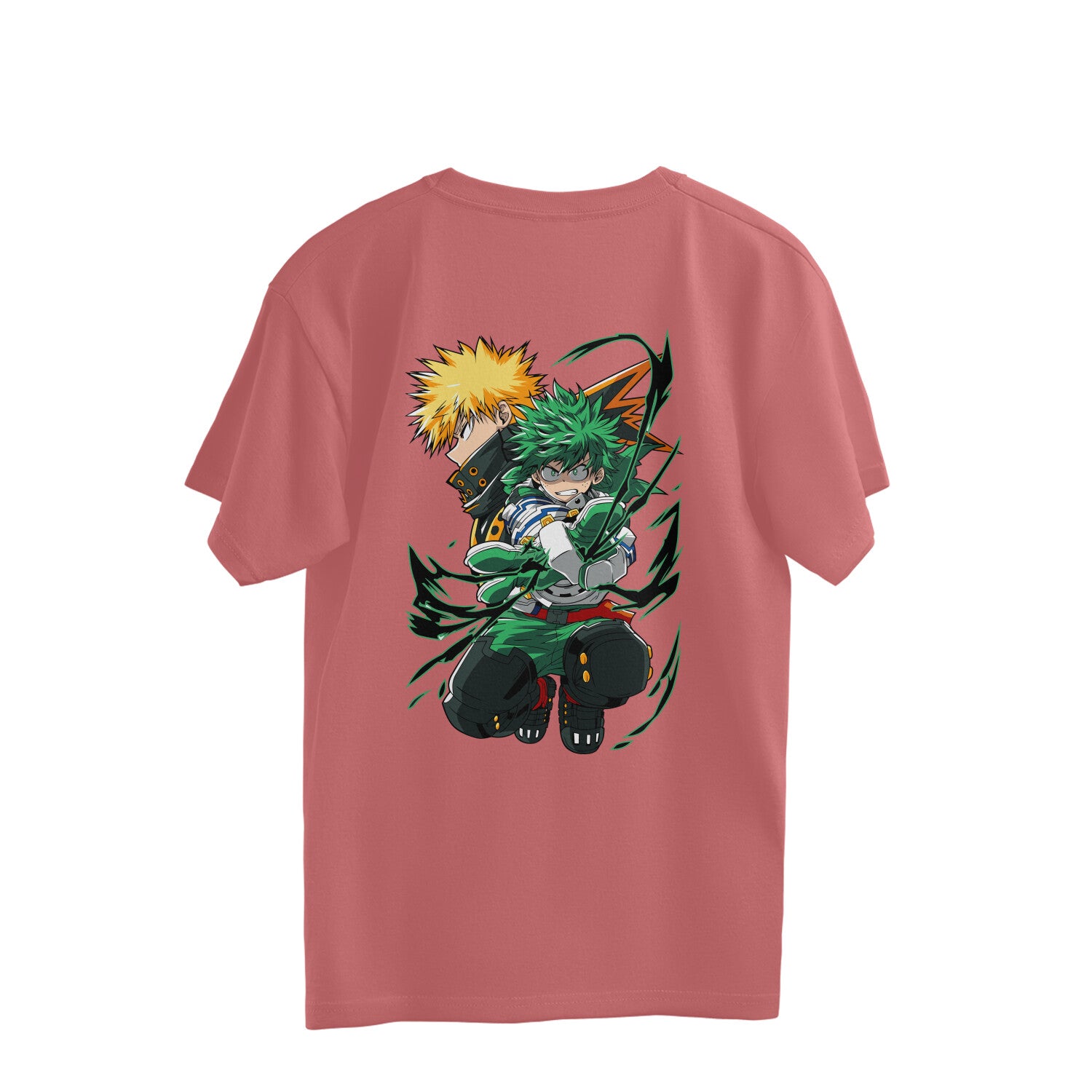 Men midoriya izuku demon slayer Anime printed Oversized T-Shirt