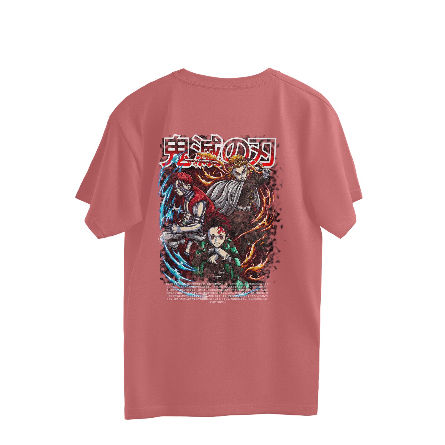 Anime epic printed Oversized Back Print crew neck Tee For Men