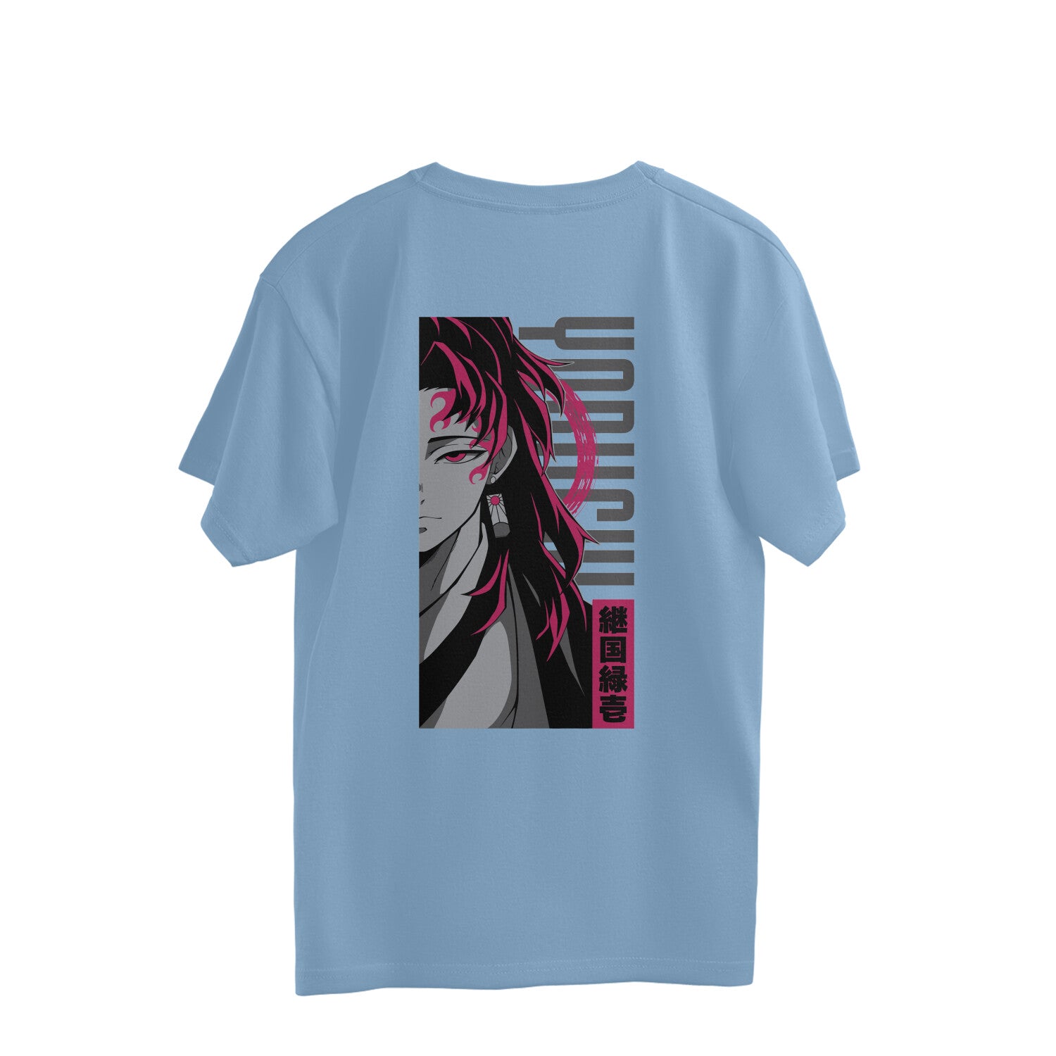 Men yoriichi tsugikuni anime printed oversized Tee